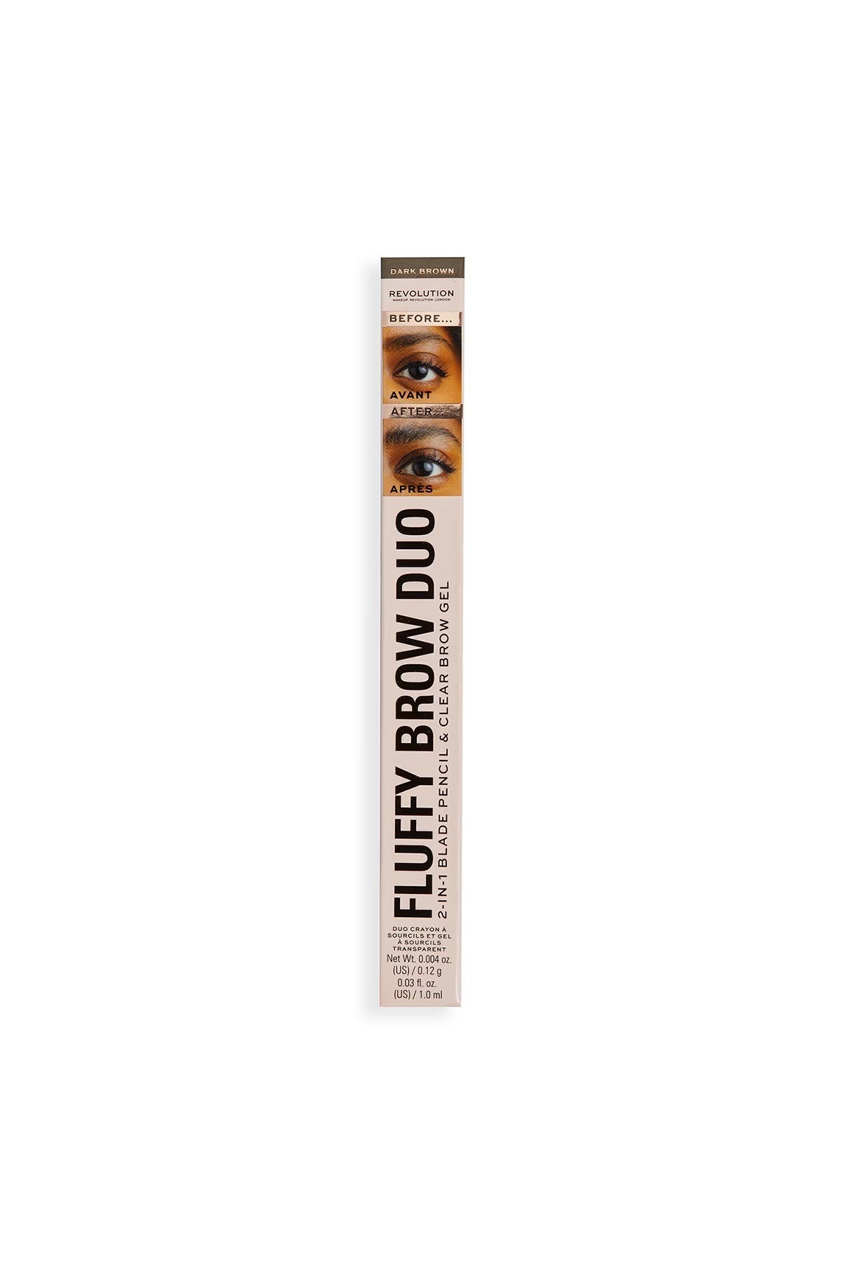 Revolution Fluffy Brow Duo Kaş Kalemi ve Kaş Maskarası Dark Brown