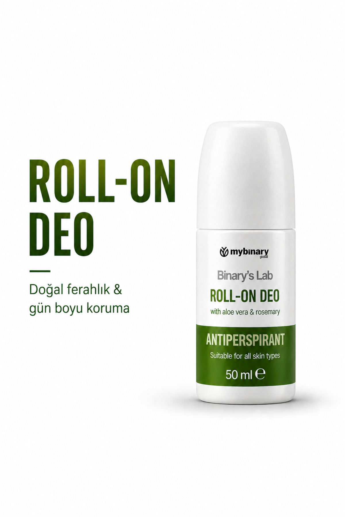 zinderm %100 Doğal Roll-on Aloe Vera, Bitkisel, Vegan Ter Kokusu Önleyici Alkol ve Alüminyum İçermeyen 50 ml