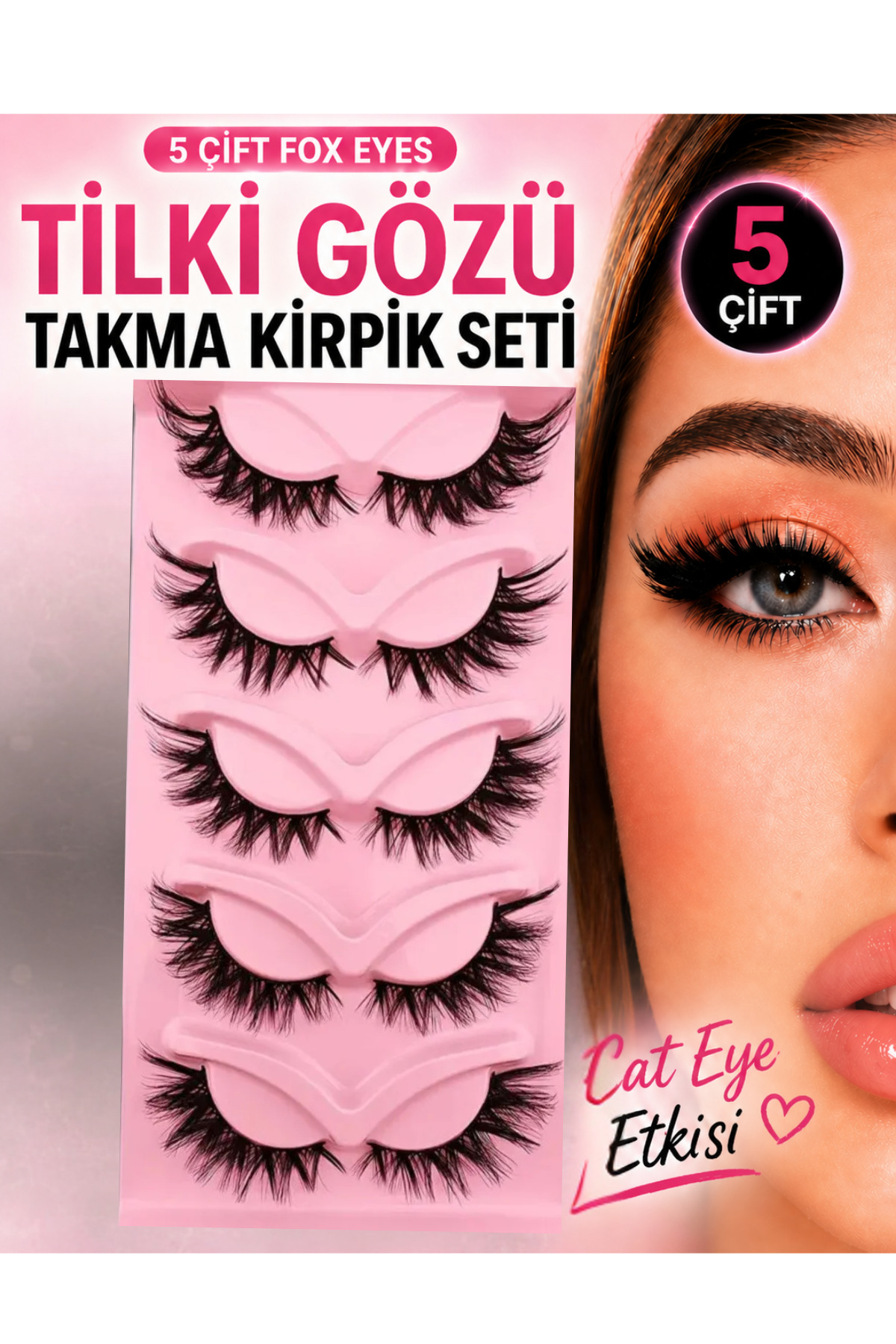 alaraycosmetics Fox Eyés Rus Volumlü Hacimli Takma Ipek Kirpikler 5 Çift -alara^nın Kirpik Kolleksıyonundan