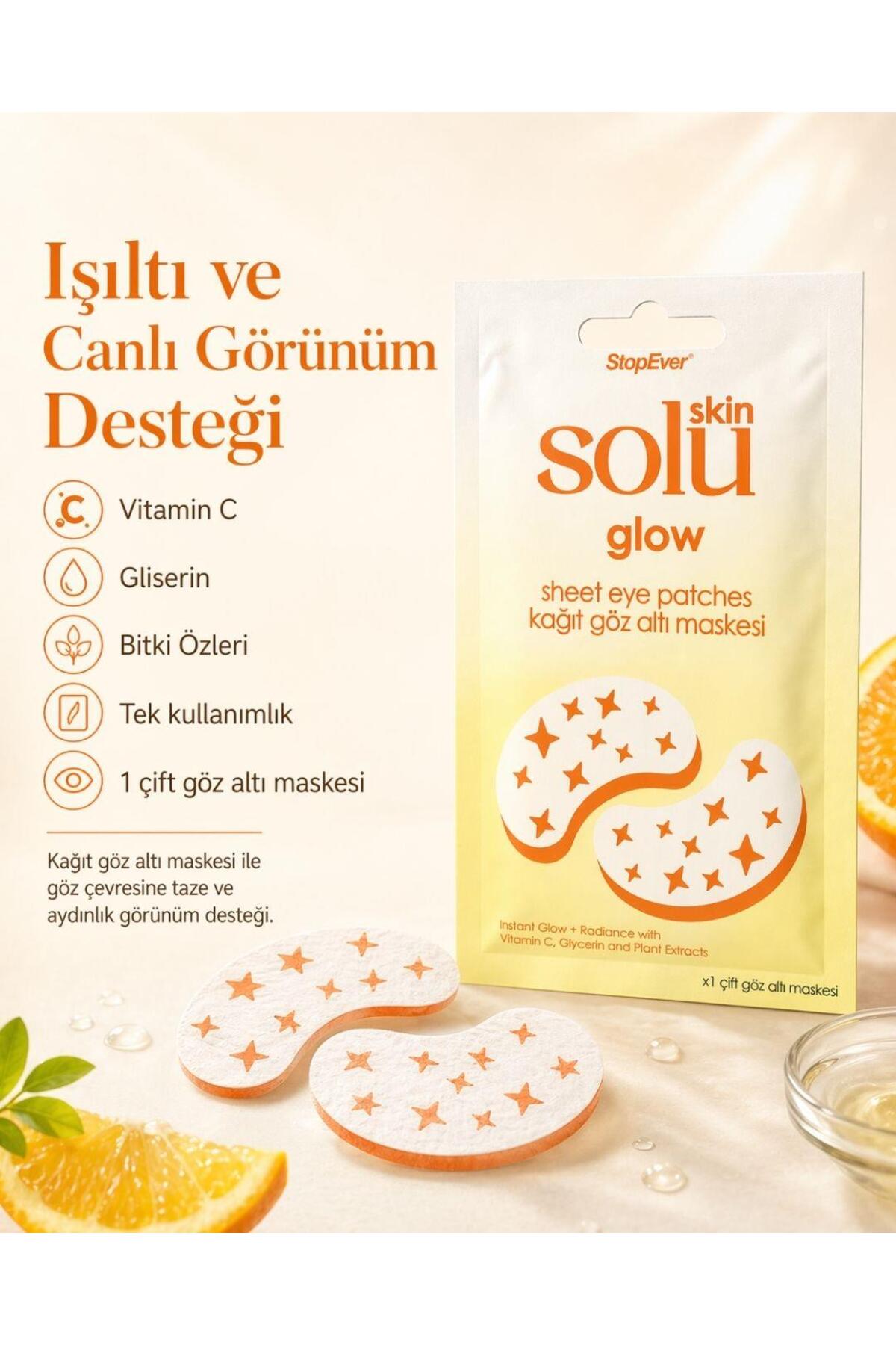 StopEver Skin Solu Glow Kağıt Göz Altı Maskesi