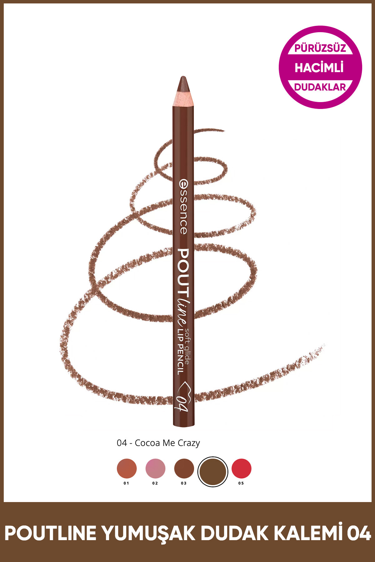 Essence POUTline yumuşak Uçlu Dudak Kalemi No: 04