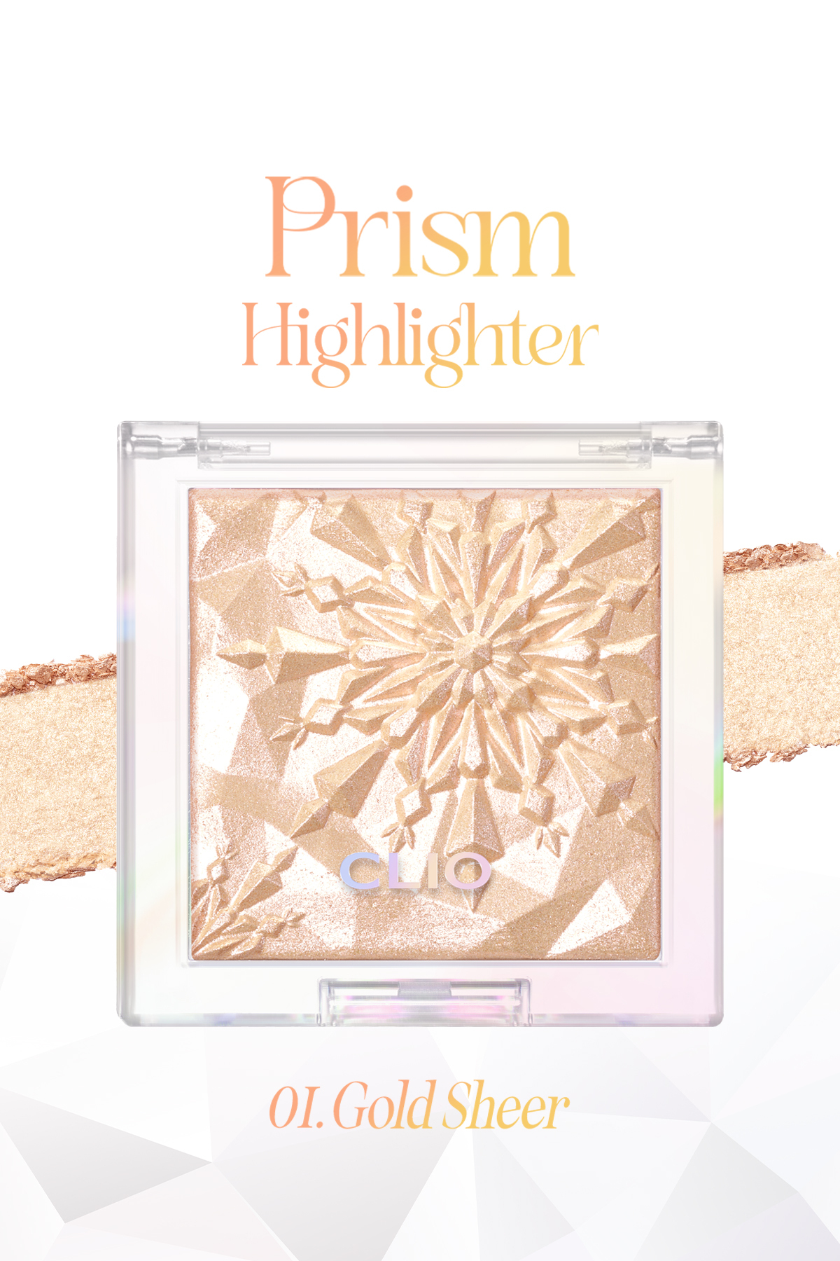 CLIO Mikro İnci Tanecikleriyle Yoğun Işıltı Sağlayan Highlighter Prism Highlighter 01 Gold Sheer