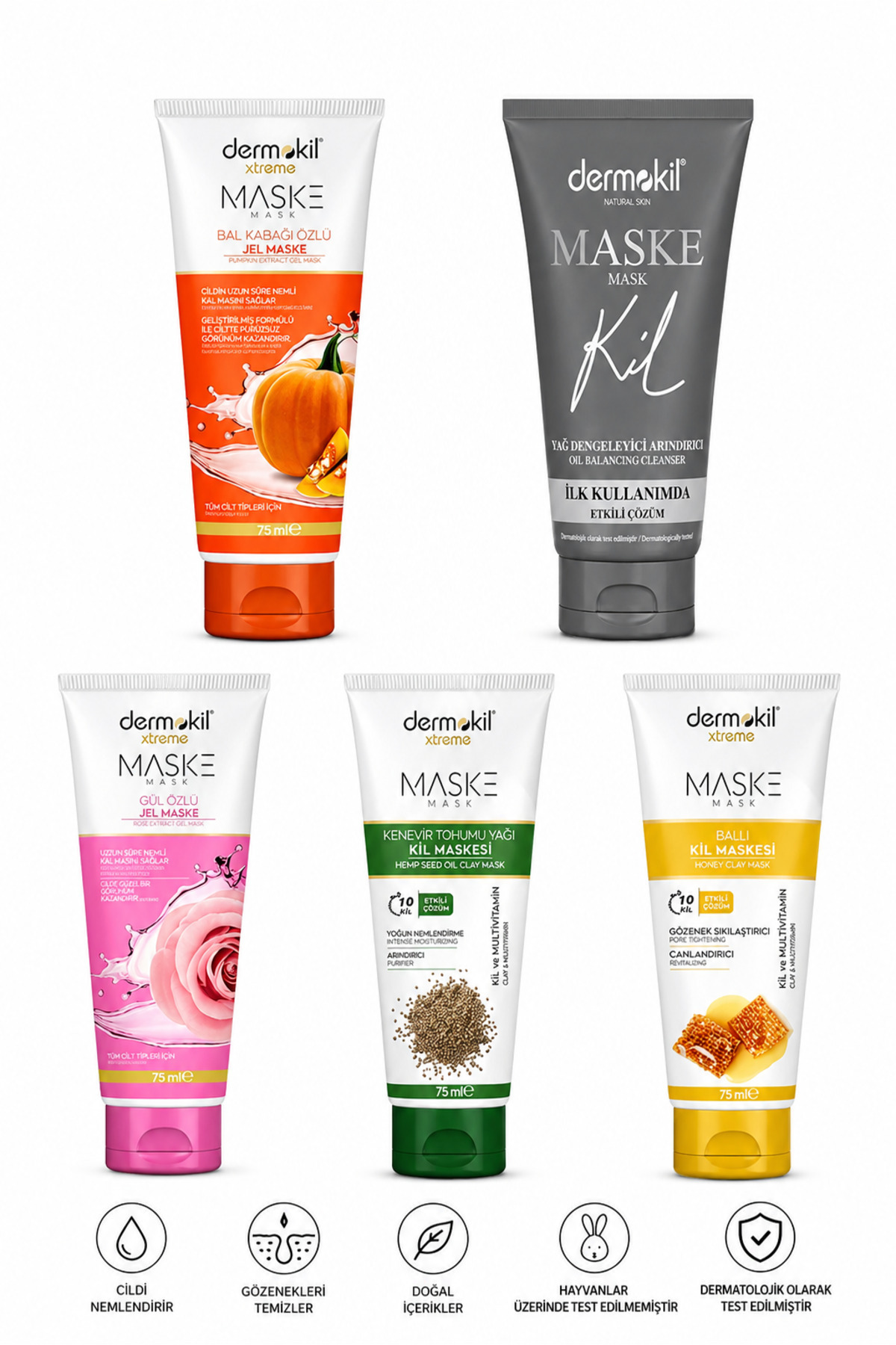 Dermokil 5’Li Süper Avantaj Set 75 Ml Maske