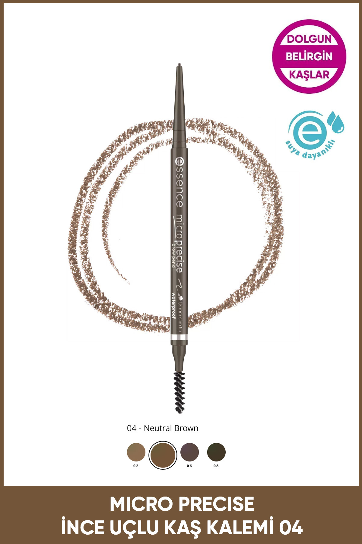 Essence Micro Precise Suya Dayanıklı Kaş Kalemi No: 04