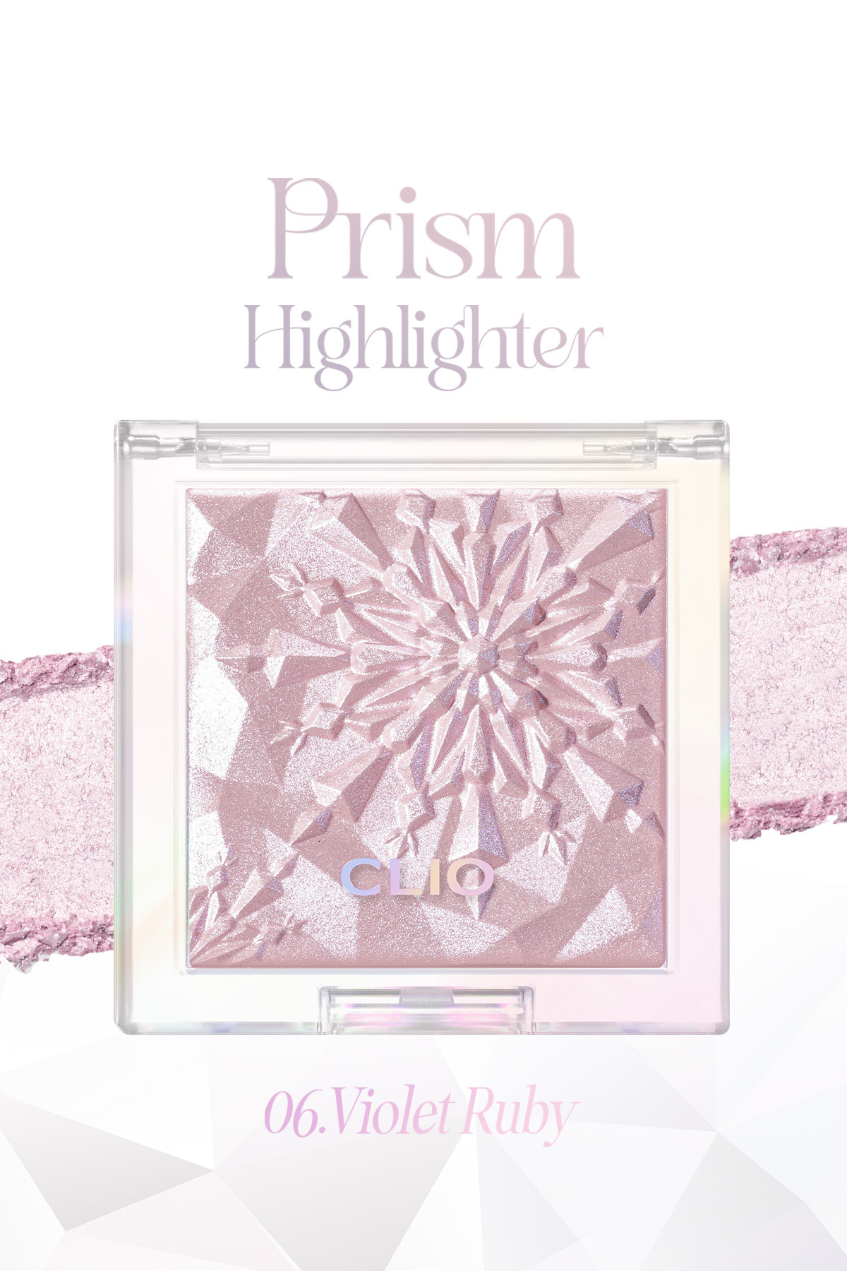 CLIO Mikro İnci Tanecikleriyle Yoğun Işıltı Sağlayan Highlighter Prism Highlighter 06 Violet Ruby
