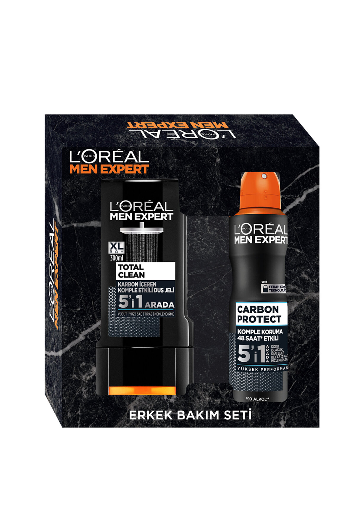 L'Oreal Paris Men Carbon Pro Duş Jeli 300 Ml + Deodorant 150 Ml
