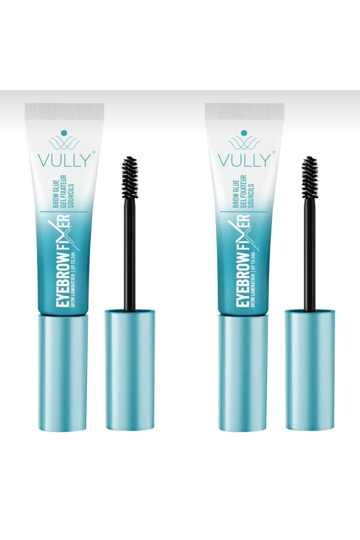 VULLY 2 Adet Brow Fixer 7 ml – Şeffaf Kaş Sabitleyici Maskara, 24H Laminasyon Etkisi, Biotin & Panthenol