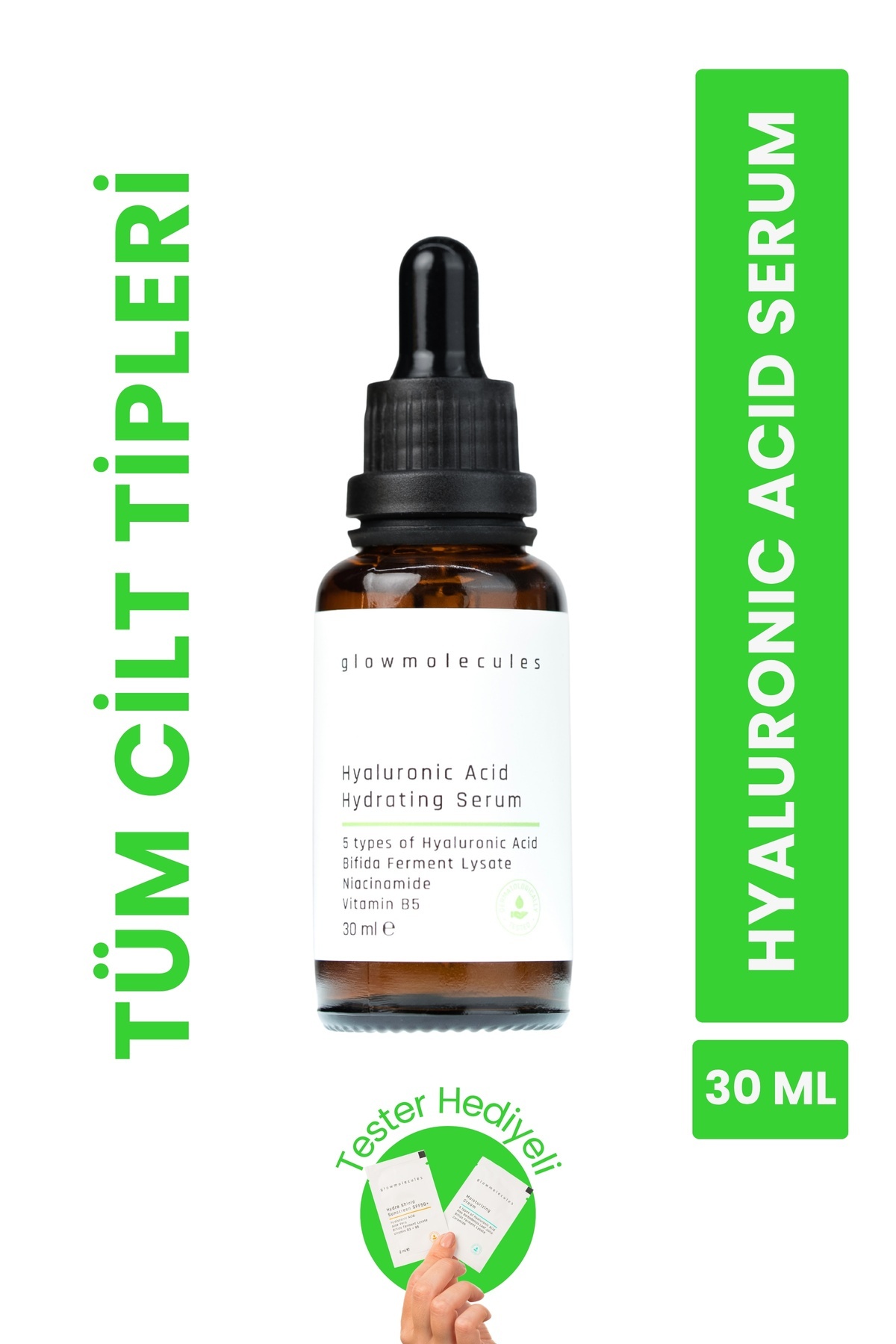 glowmolecules Nemlendirici Serum - Hyaluronic Acid Hydrating Serum (30 ML)