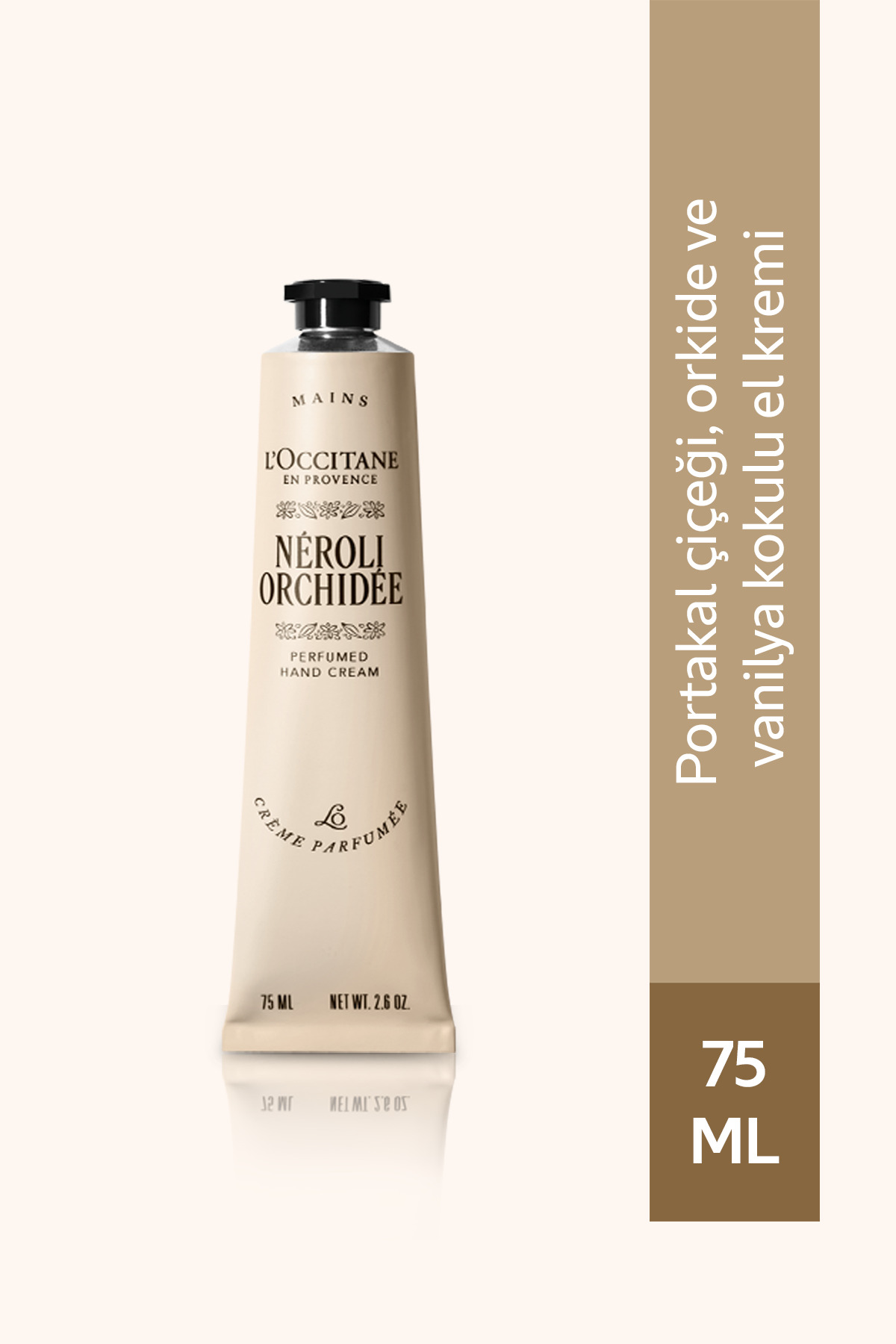 L'Occitane Néroli Orchidée Parfümlü El Kremi, Shea Yağı, Vanilya ve Portakal Çiçeği Özü İçeren Besleyici ve Nemlendirici, 75 ml