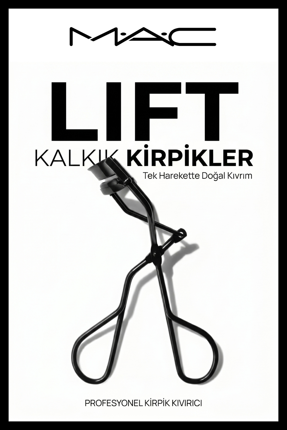 M.A.C Kirpik Kıvırıcı Profesyonel Kirpik Şekillendirici Doğal Kıvrım Veren Ergonomik Tasarım Kolay Kullanım Göz Makyaj Aksesuarı Tam Boy Kirpik Bukle Maşası