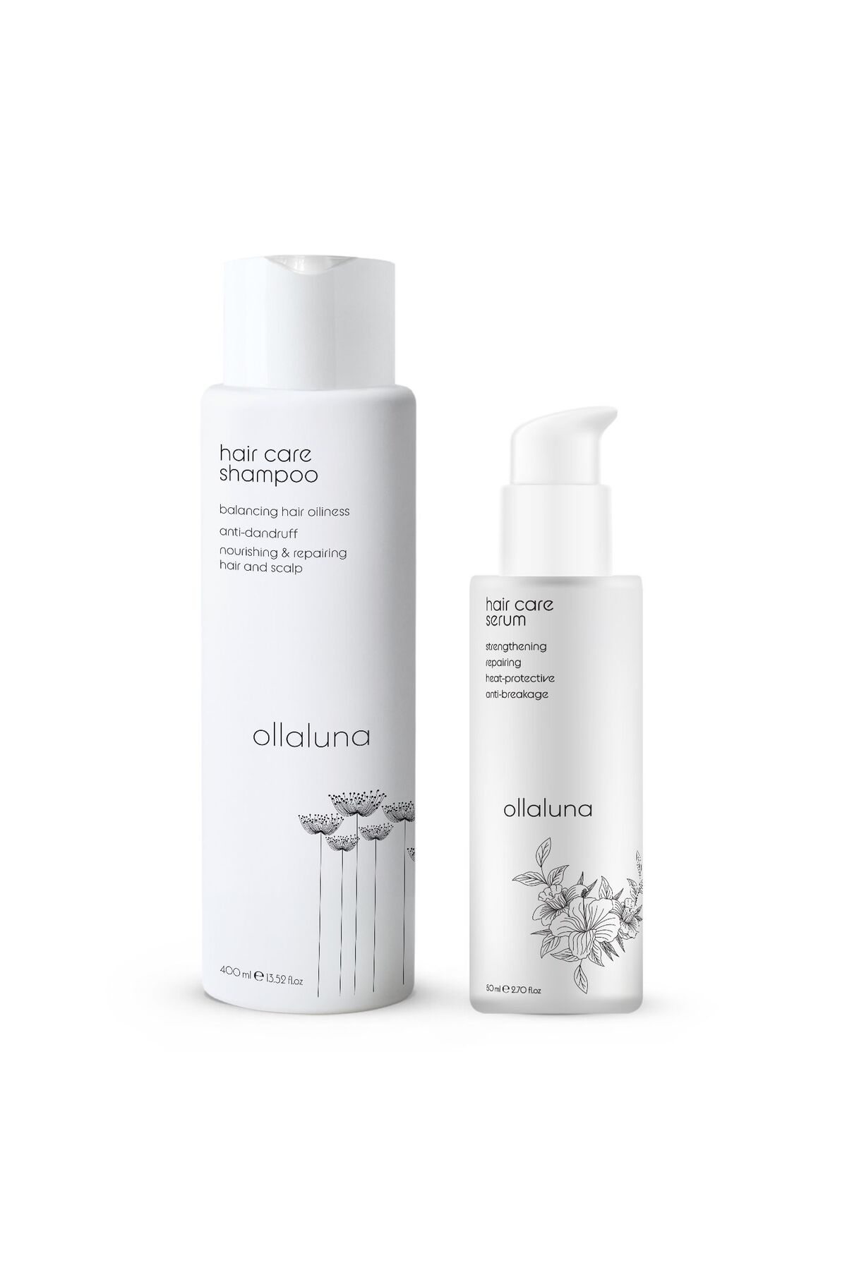 ollaluna Hair Care Shampoo & Hair Care Serum Set