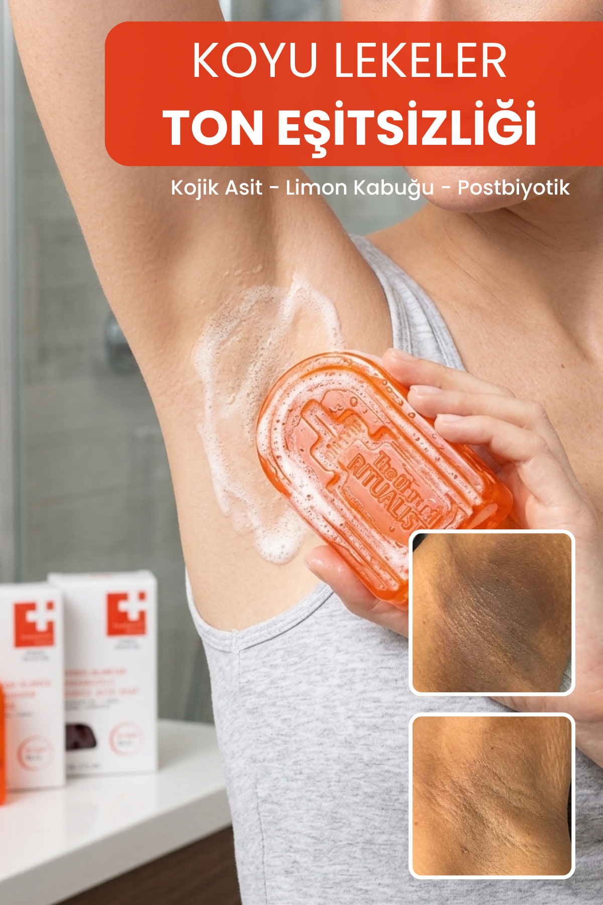 The Natural Ritualist Kojik Asit Etkisi ile Leke Karşıtı Postbiyotikli Kojik Asit Sabunu 70 gr