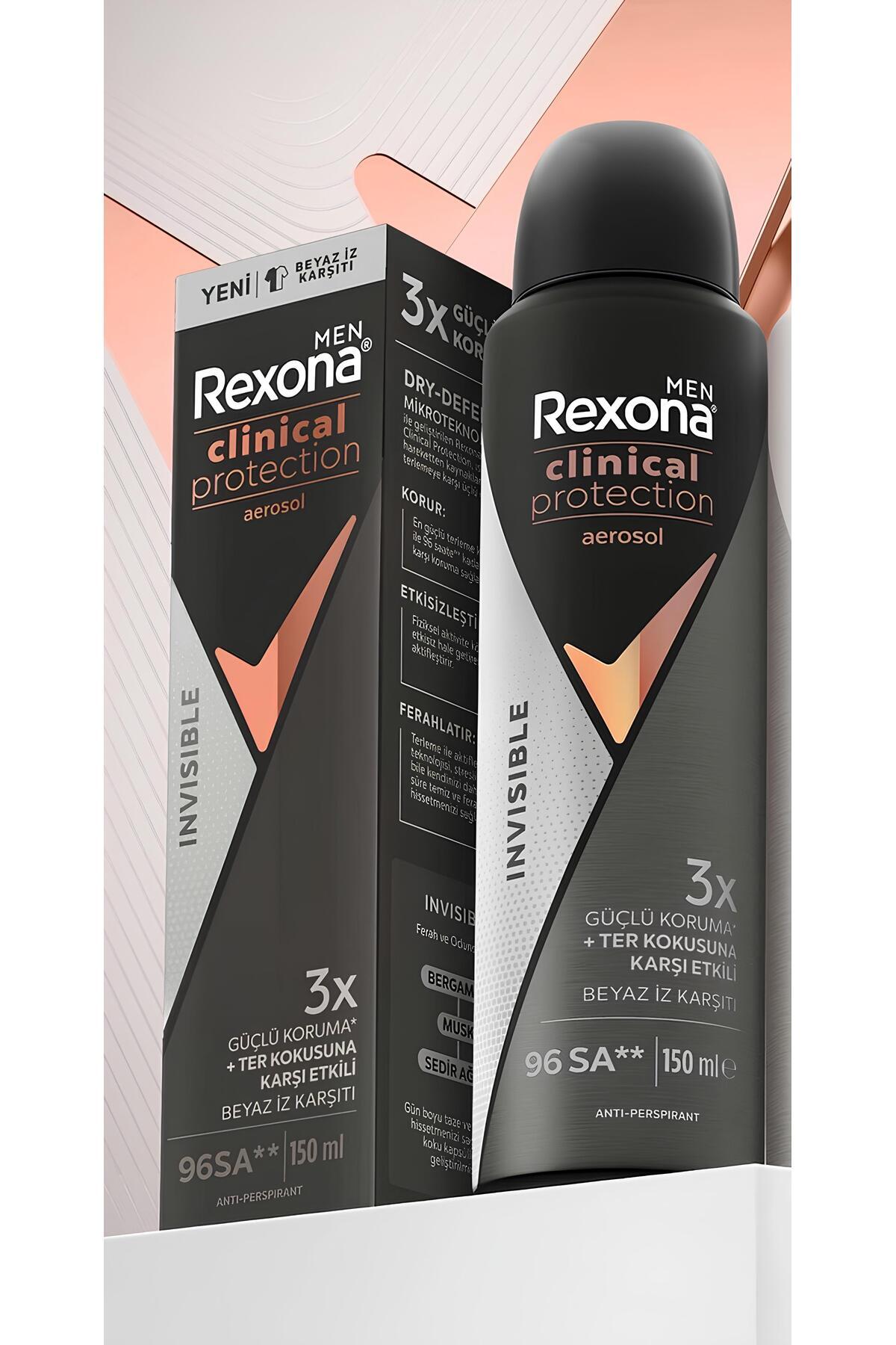 Rexona Men Clinical Protection Erkek Sprey Deodorant Invisible 150 ml YENİ ÜRÜN