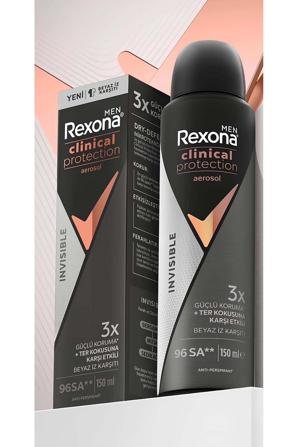 Rexona Men Clinical Protection Erkek Sprey Deodorant Invisible 150 ml YENİ ÜRÜN