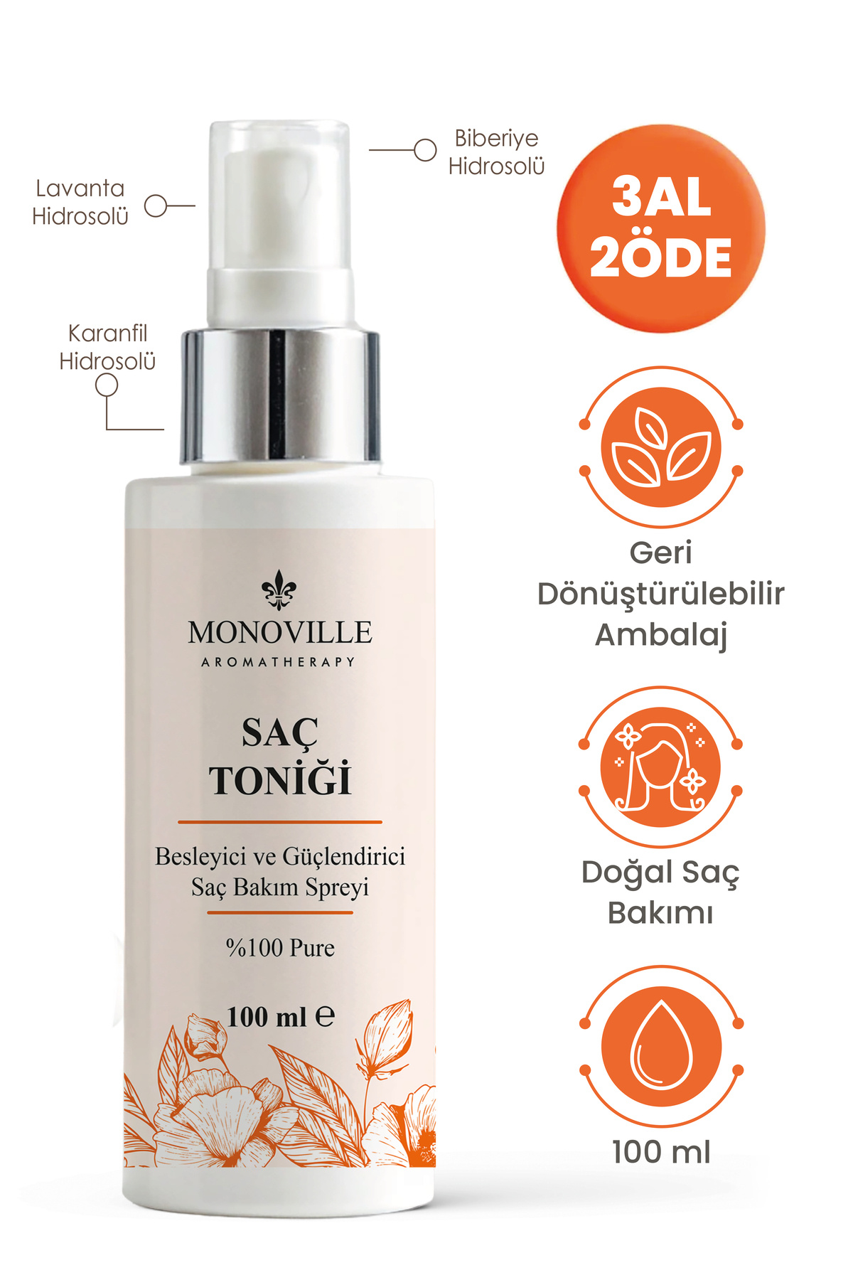 Monoville Saç Bakım Spreyi 100 ml (Hair Care Spray)