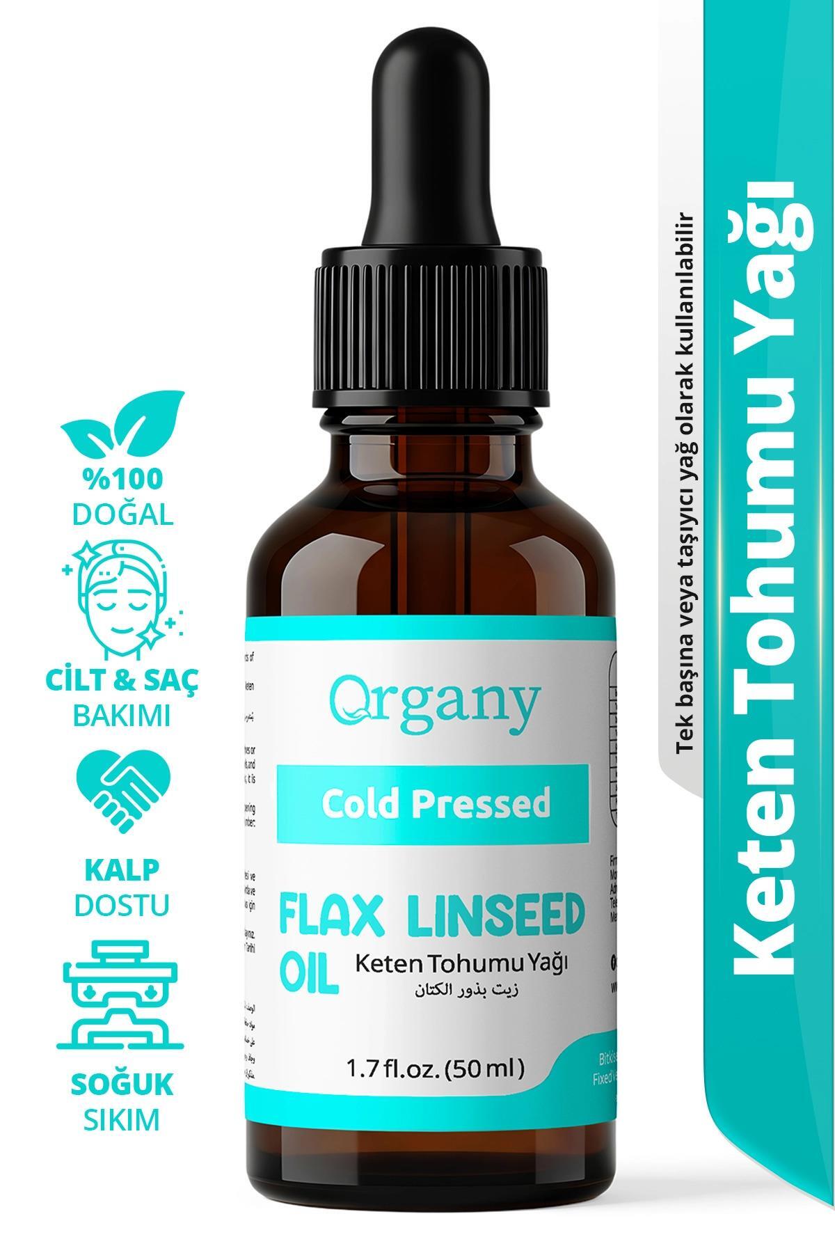 Organy Soğuk Sıkım Keten Tohumu Yağı %100 Doğal Cilt Saç ve Kuru Cilt Bakım Yağı Flaxseed Oil 50 ml