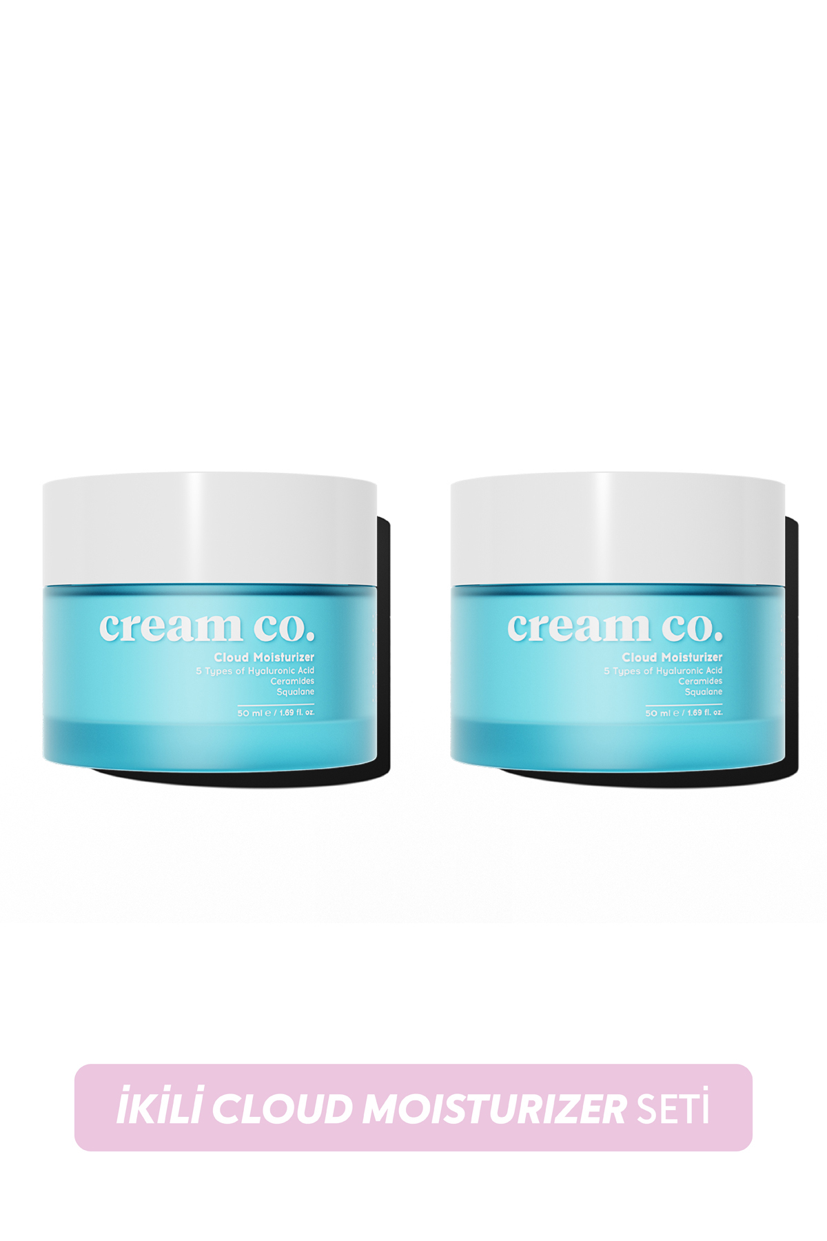 Cream Co. İkili Cloud Moisturizer Bariyer Güçlendirici Su Bazlı Nemlendirici Yüz Kremi Seti