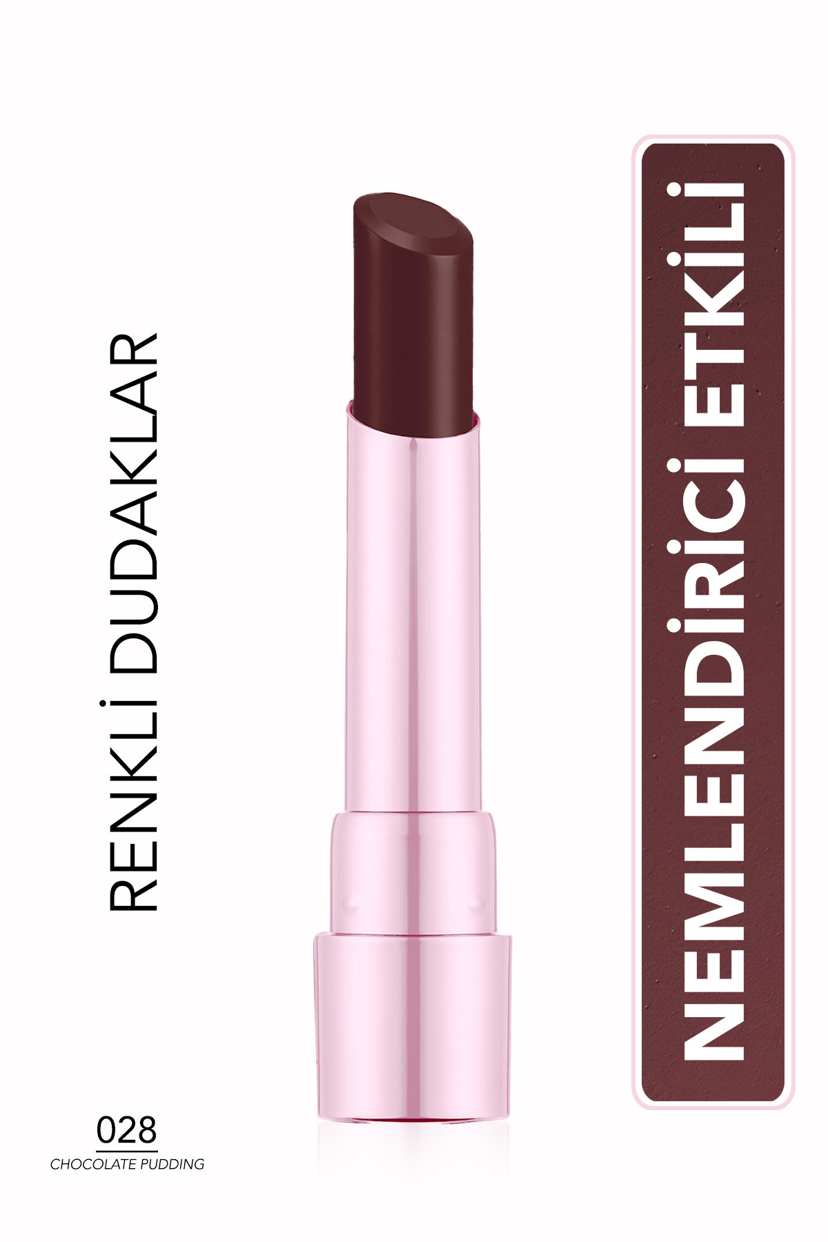 Flormar Sheer Up Sweet Escape Yarı Transparan & Parlak Bitişli Nemlendirici Ruj - 028 Chocolote Pudding