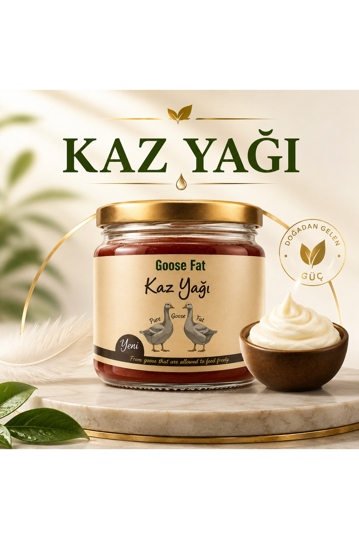 sarayli baharat Orjinal Kaz Yağı Kremi 210 Ml Tüm Vücut Eklemlere Özel Yapım Krem