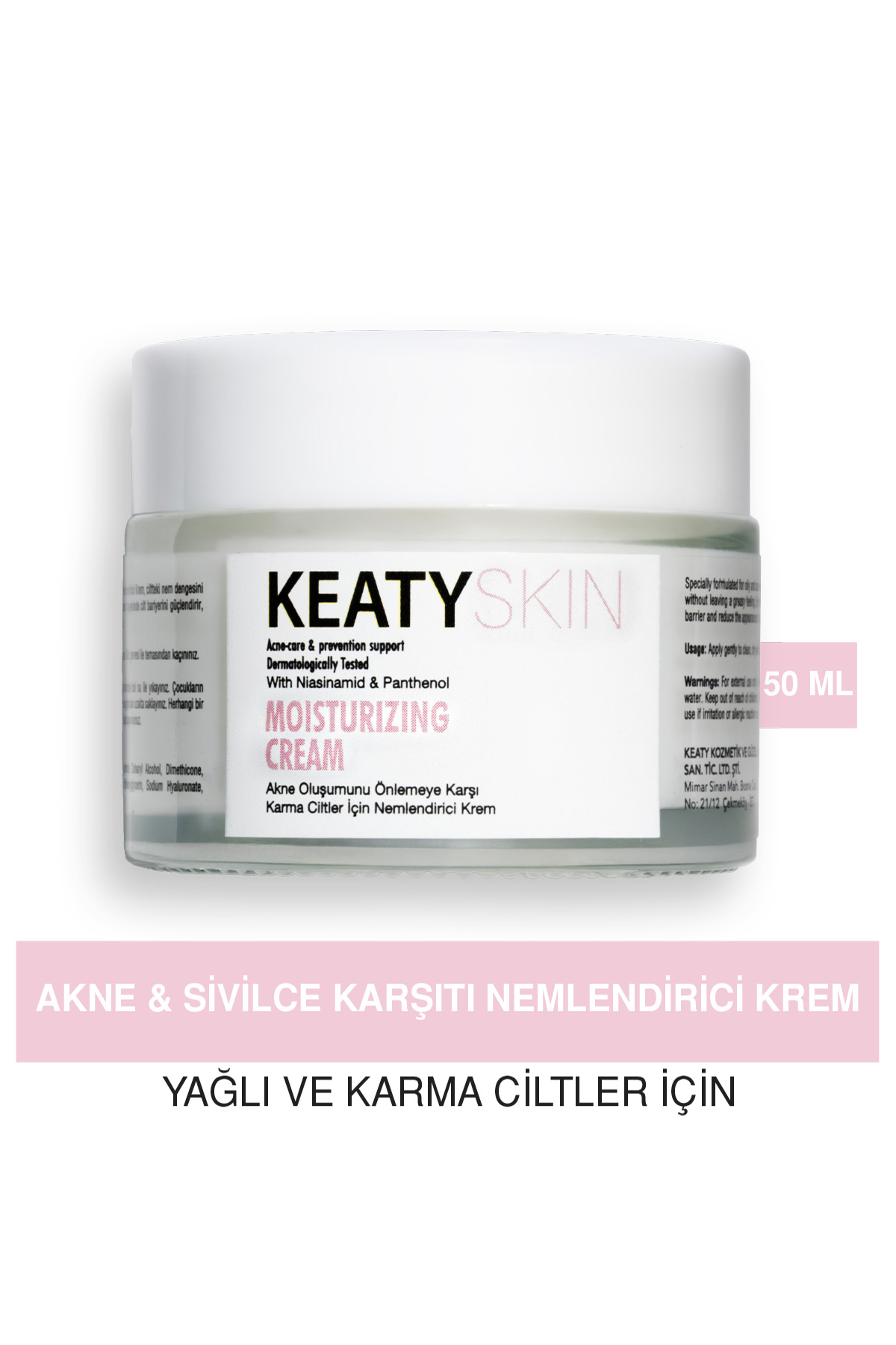 KEATY Yağsız Nemlendirici Krem | Akneye Eğilimli Karma & Yağlı Ciltler İçin | Parlama Akne Karşıtı