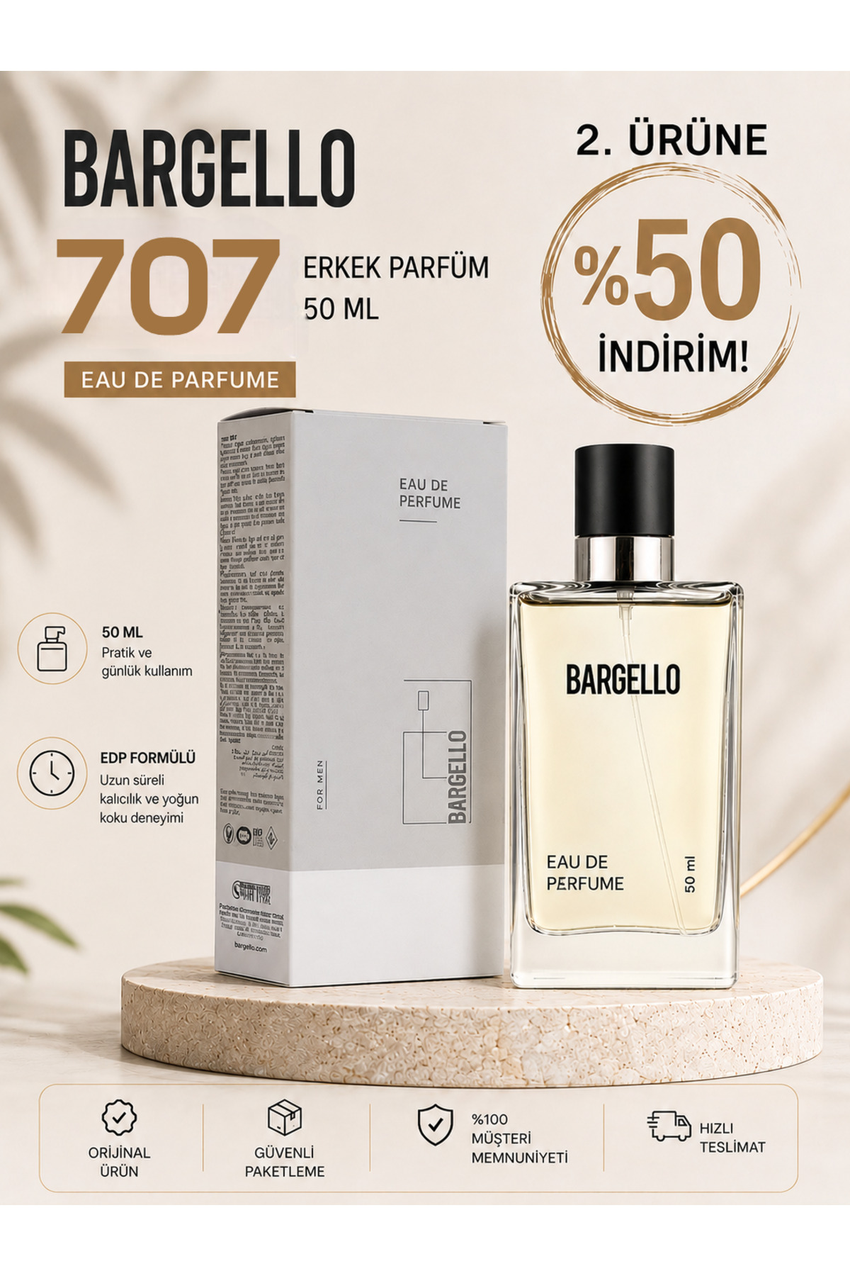 Bargello ERKEK PARFÜM 707 WOODY 50 ML EDP 8691841304588