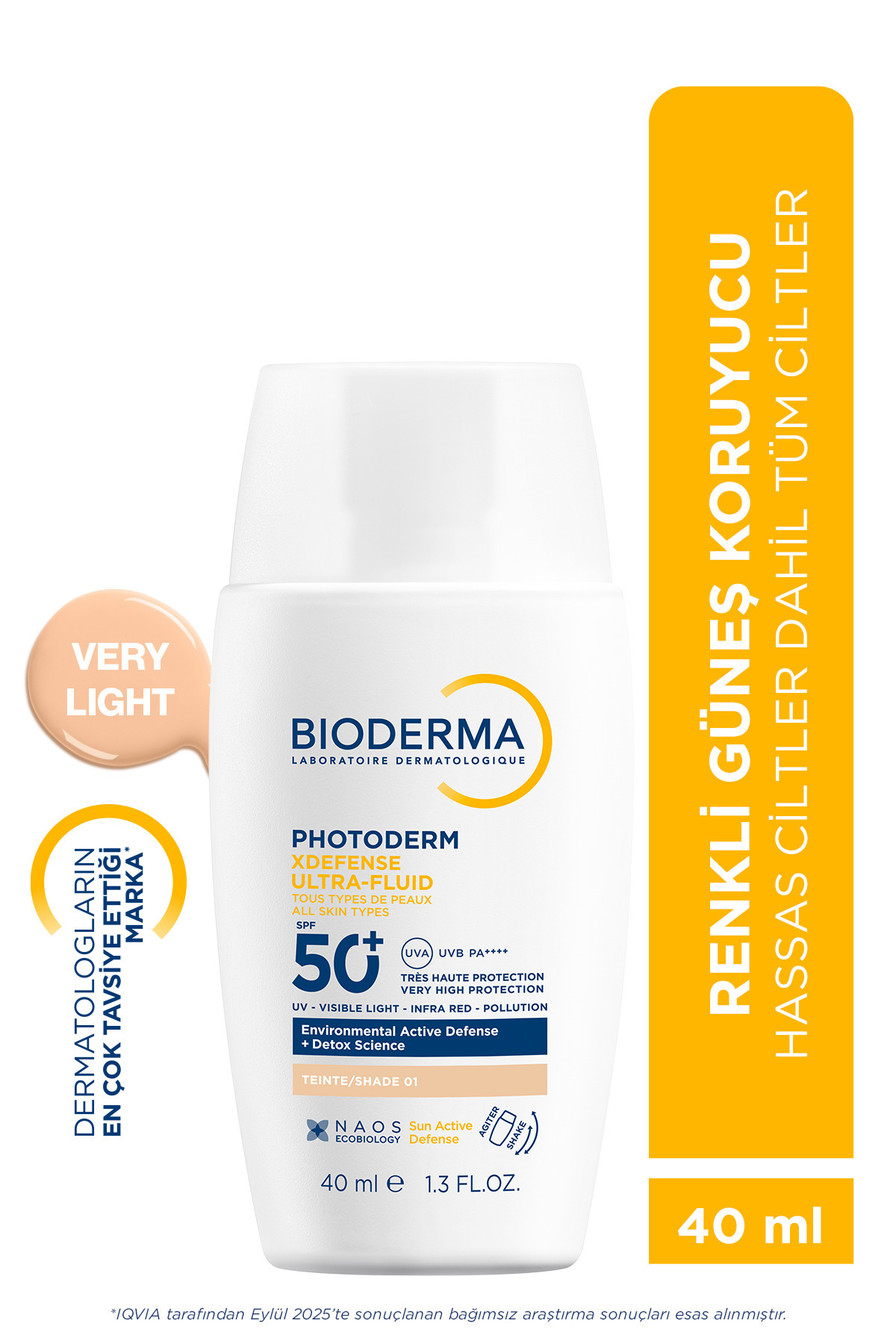 Bioderma Photoderm XDefense Tüm Cilt Tipleri Antioksidan Etkili SPF50+ Renkli Güneş Kremi Very Light 40ml