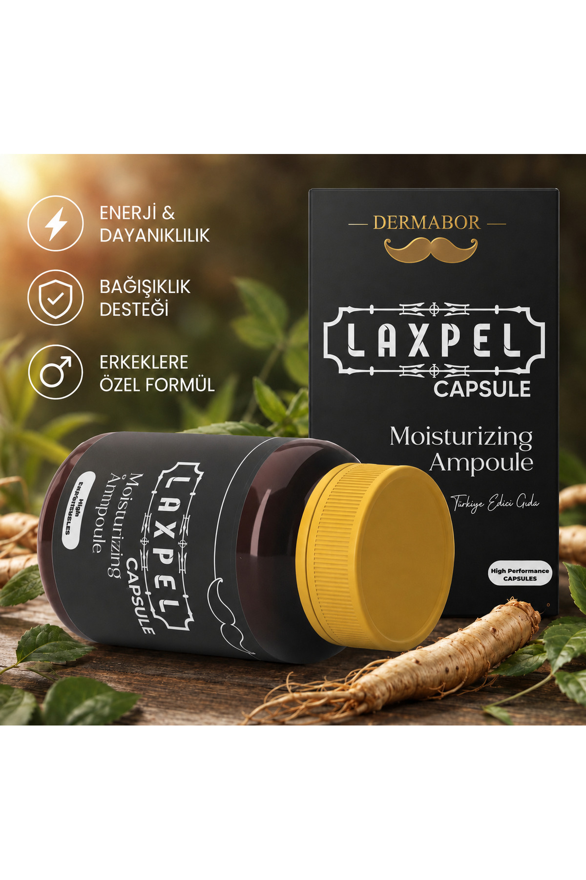Dermabor Kırmızı Ginseng, Demir Dikeni, Çakşır Otu, Keçiboynuzu Özü 10adet acne ampoule