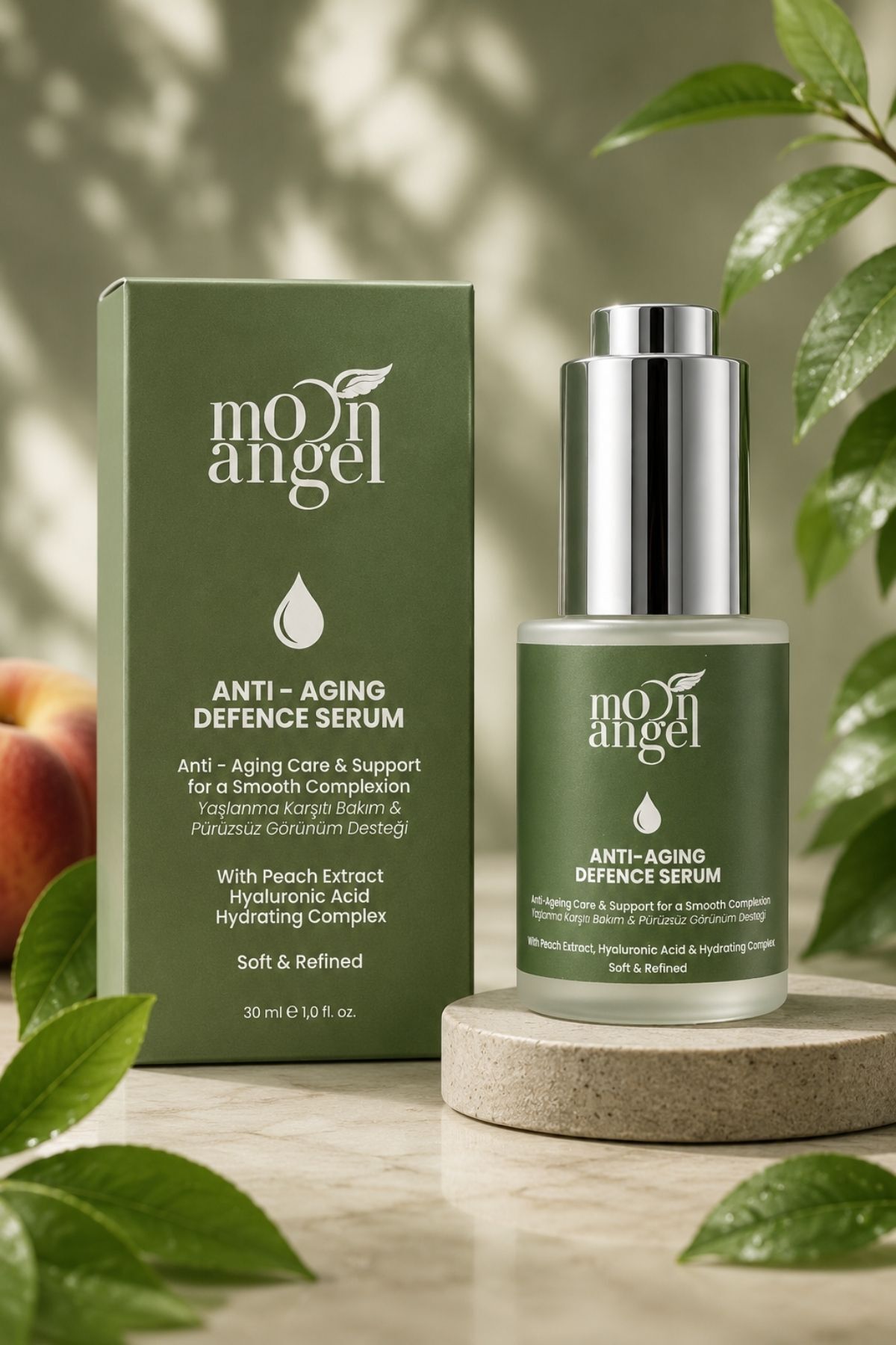 MOON ANGEL Yaşlanma Karşıtı Bakım Serumu (Hyaluronik Asit) Nemlendirici Serum 30 ml