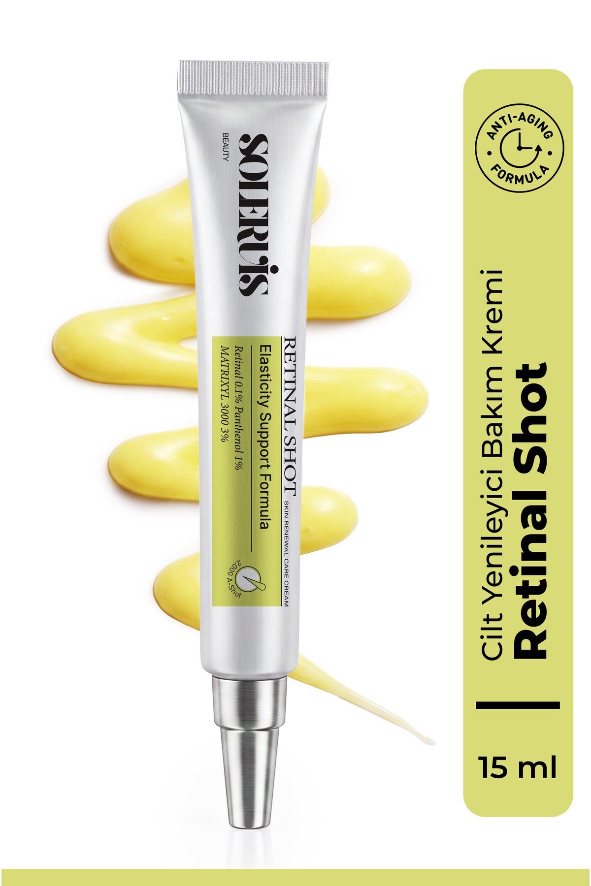 SOLERVIS Retinal %0,1 Booster Krem 15 ml | Niacinamide %5 Matrixyl %3 Anti Aging Bakım