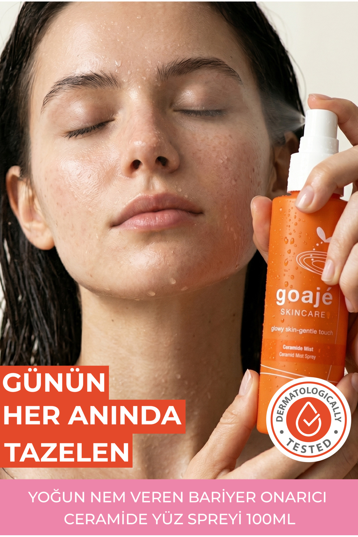 Goajé SKINCARE Yoğun Nem Veren Seramid Yüz Spreyi, Ceramide Mist Cilt Bariyeri Onarıcı 100 ml