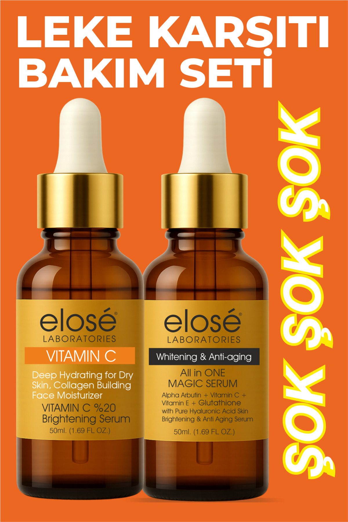 Elose Leke Karşıtı Serum 50ml. ve Aydınlatıcı Vitamin C Serum 50ml