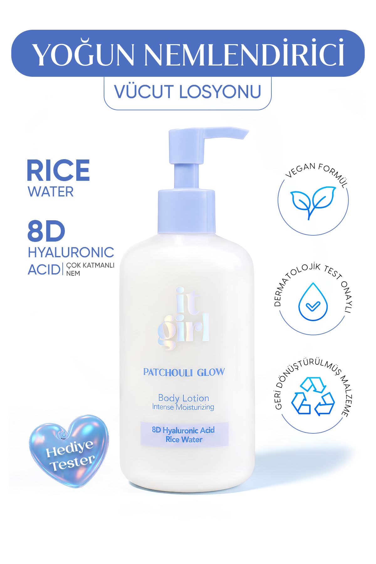 It Girl Patchouli Glow - Yoğun Nemlendirici Vücut Losyonu 300 ML – Paçuli, vanilya ve çiçeksi koku