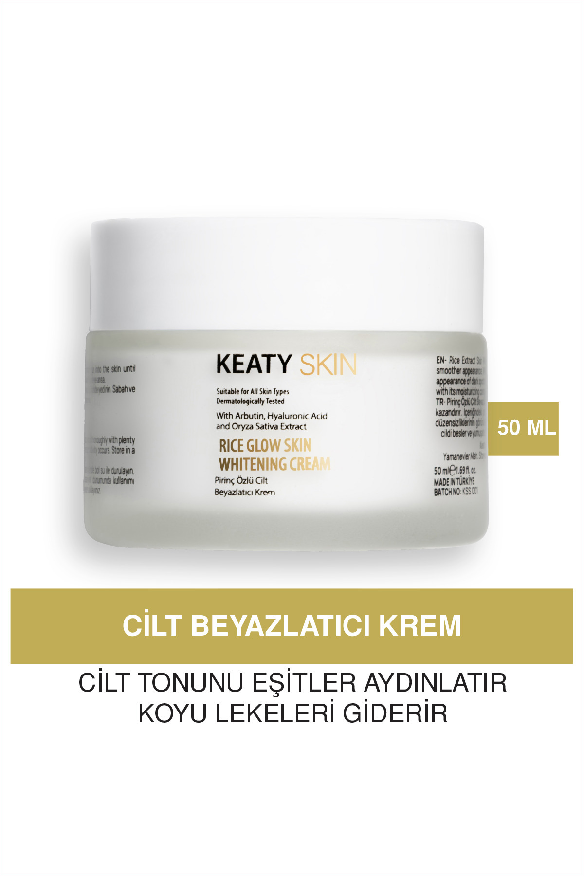 KEATY Pirinç Özlü Cilt Beyazlatıcı Aydınlatıcı Leke Karşıtı Krem | 50Ml
