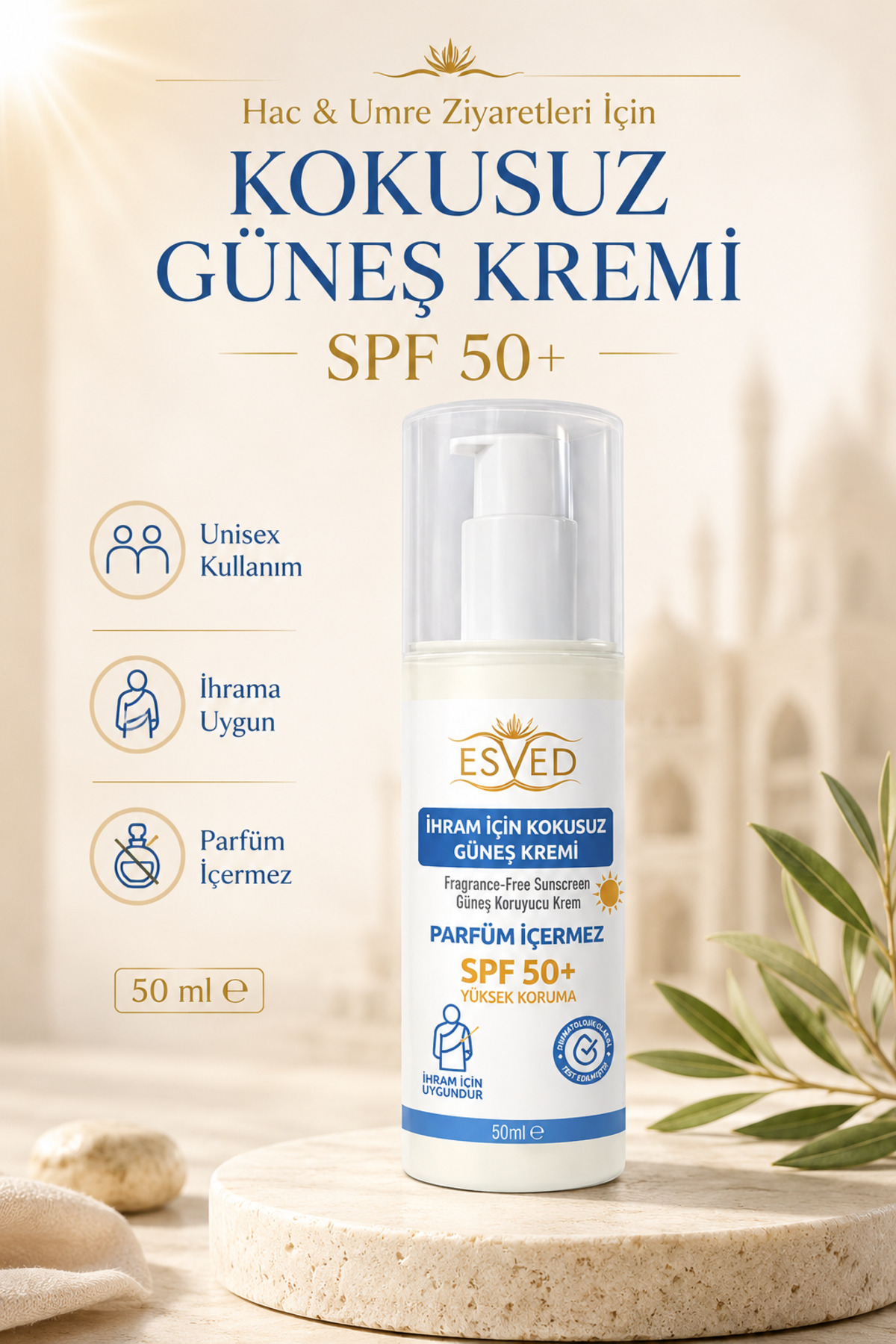 İlkbenaldim İhrama Uygun Kokusuz Pişik Kremi 100Gr Hac ve Umre İçin Pişik Kremi | Parfüm İçermez