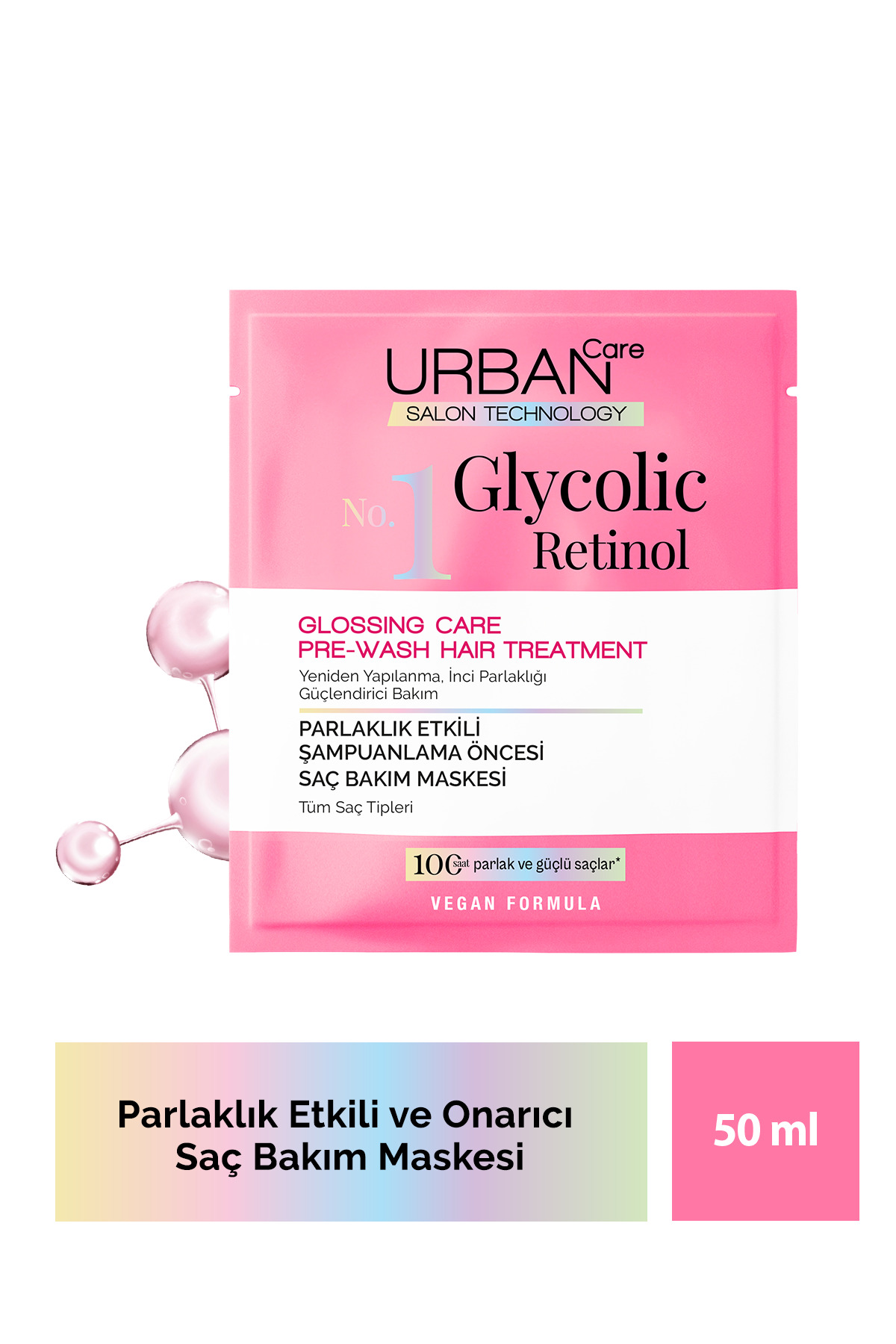 Urban Care Glycolic Retinol Parlaklık Etkili Duş Öncesi Saç Bakım Maskesi-50ml-Gloss