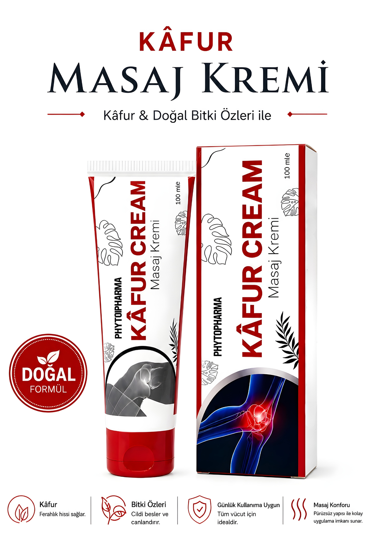 phytopharma Masaj Kremi 100 ml Kafur Krem Ferahlatıcı Vücut Bakım Kremi