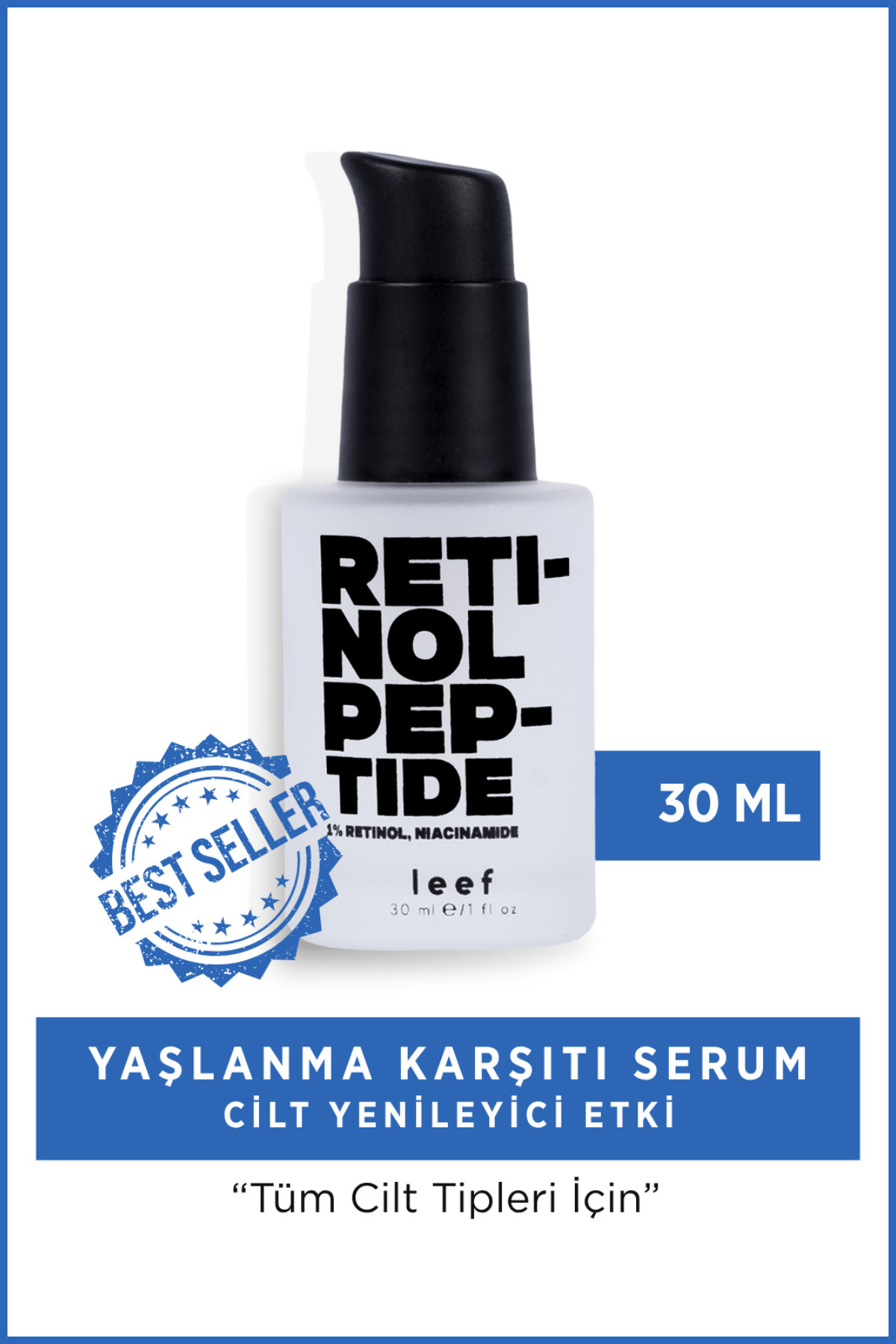 Leef Retinol Peptide Serumu – %1 Retinol, Peptit & Centella, İnce Çizgi ve Cilt Sıkılığına Destek