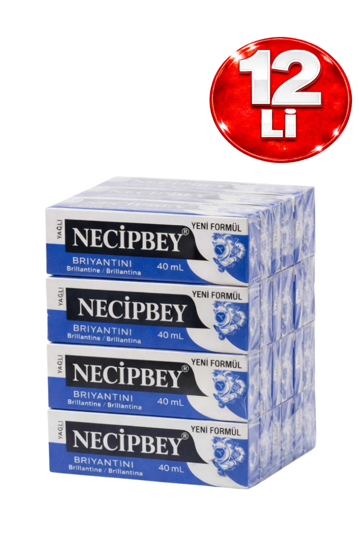 NECİPBEY Briyantin Yağlı 40 ml 12'li Paket