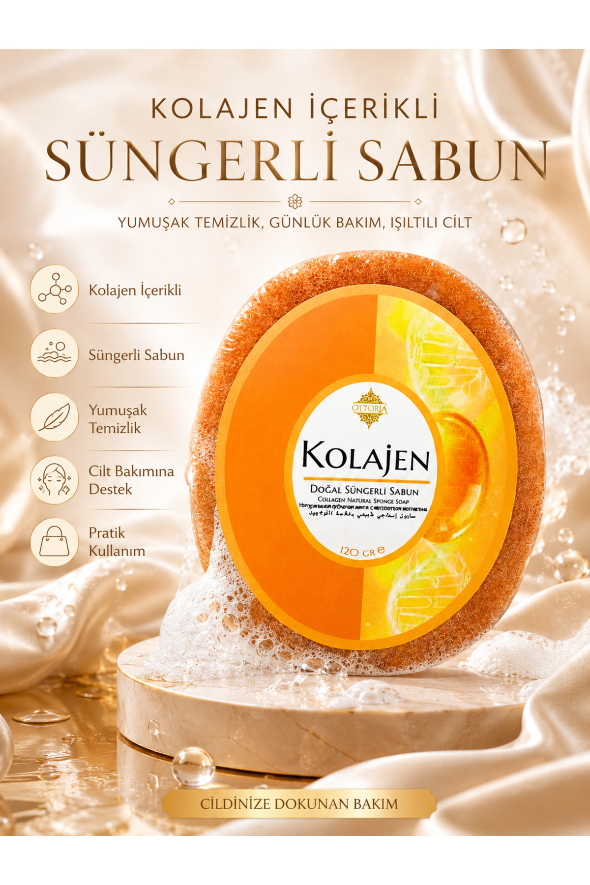 OTTORIA Kolajen Süngerli Sabun
