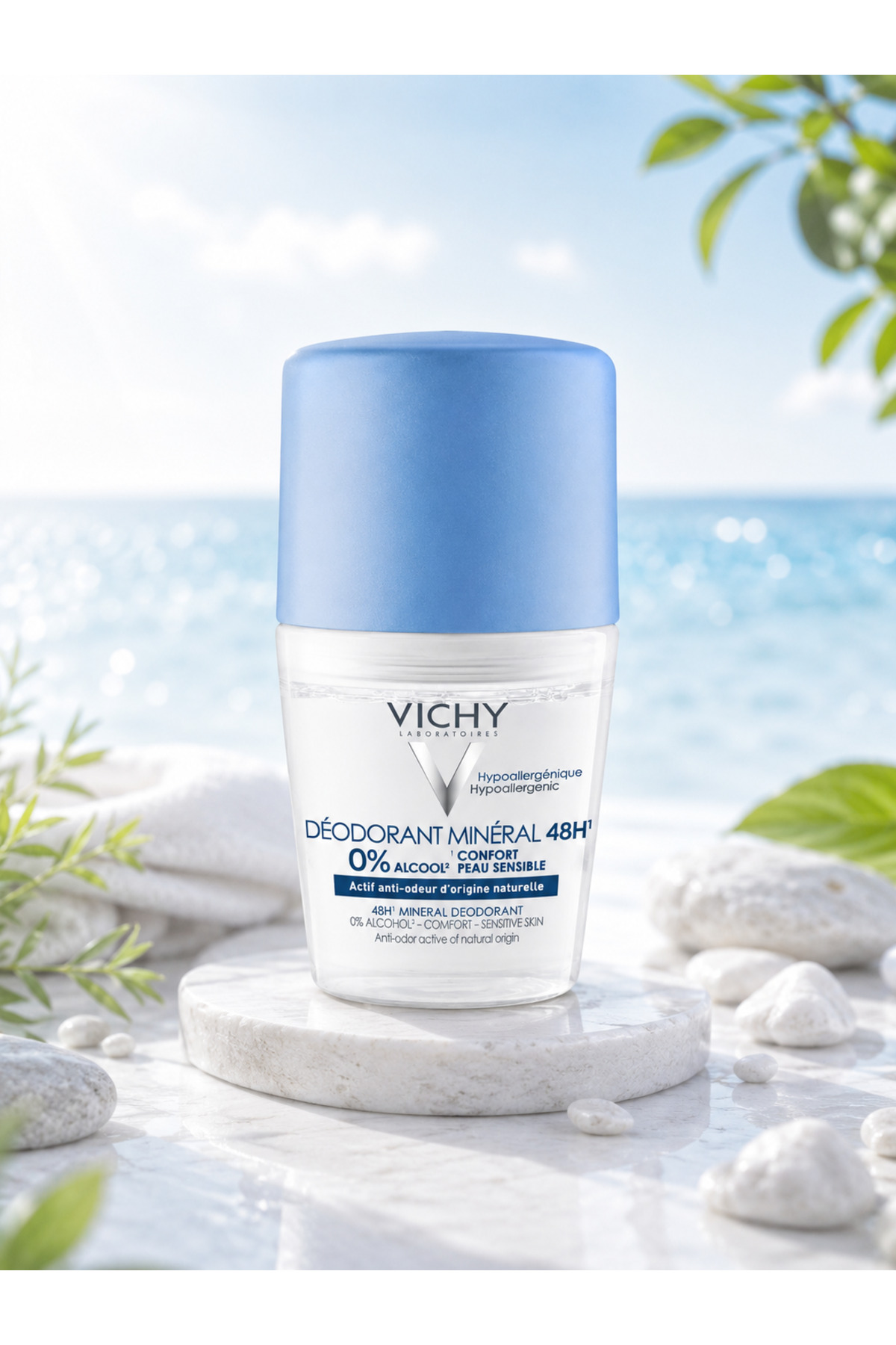 Vichy Mineral Roll-On Hassas Ciltler İçin Yoğun Terleme ve İstenmeyen Kokulara Karşı 48 Saat Etkili Roll-On 50ml
