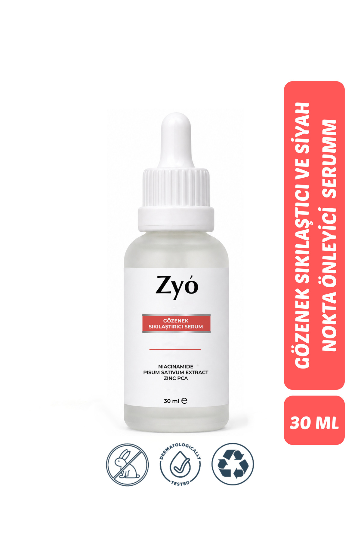 Zyo Gözenek Sıkılaştırıcı Siyah Nokta Önleyici Serum 30ml (Niacinamide 6%+Zinc Pca)