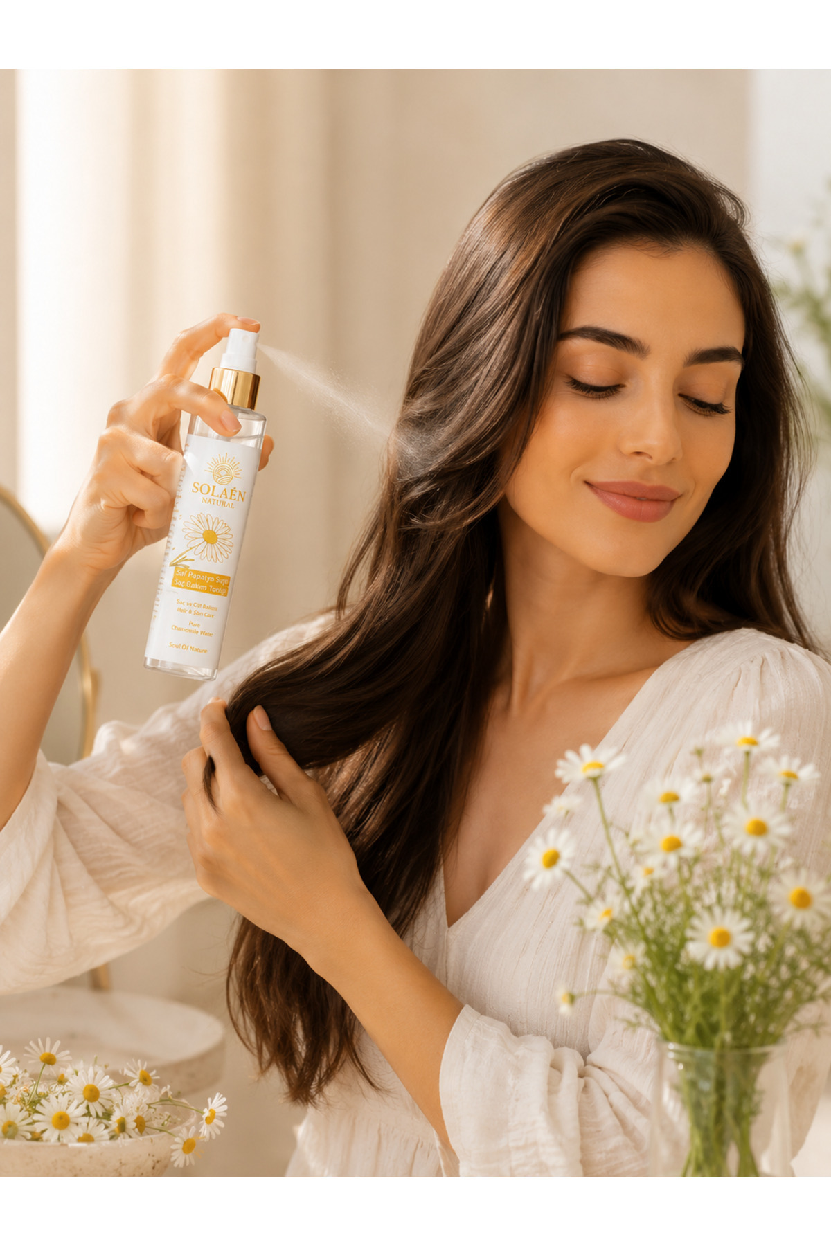 Solaennatural Solaén Natural Papatya Suyu 100 ml Saf Doğal Papatya Hidrosolü Saç Bakım Toniği