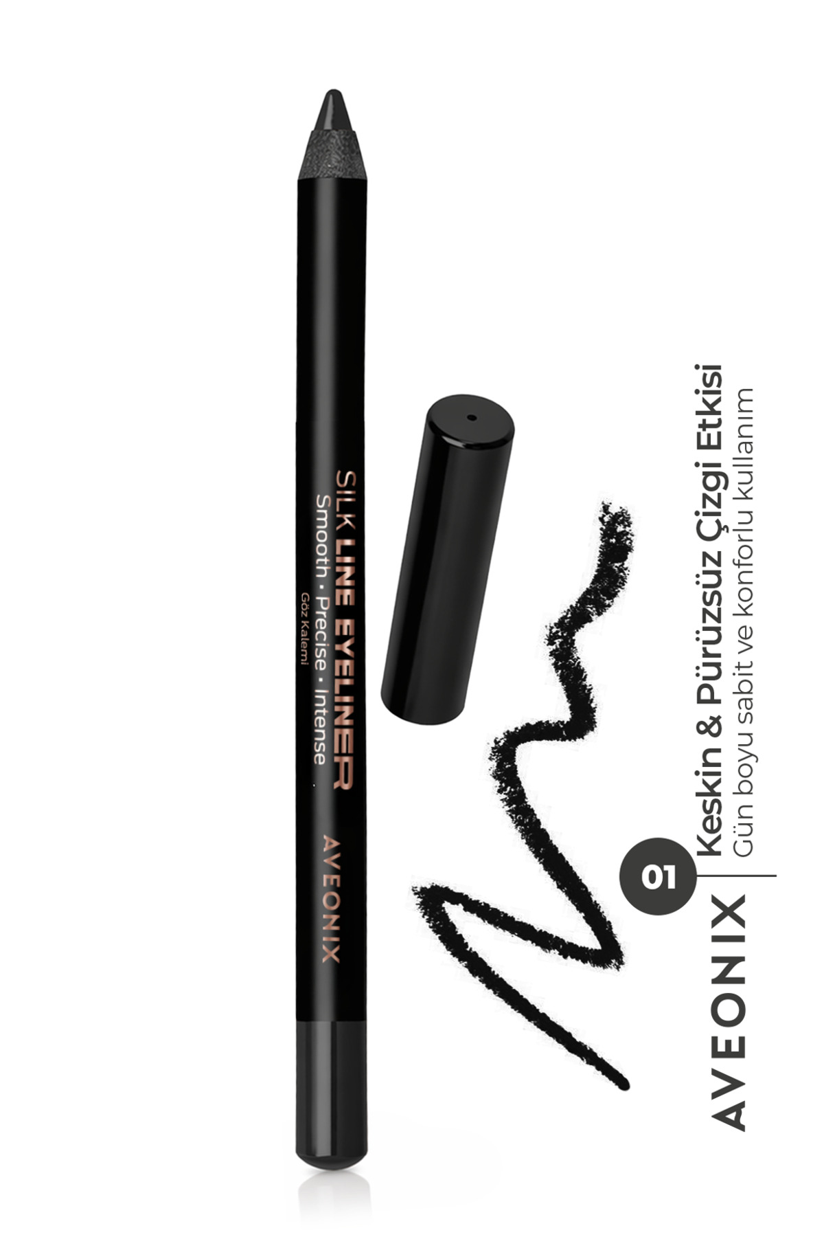 AVEONIX Silk Line Eyeliner 01 – Kolay Uygulama ve Uzun Süre Kalıcılık