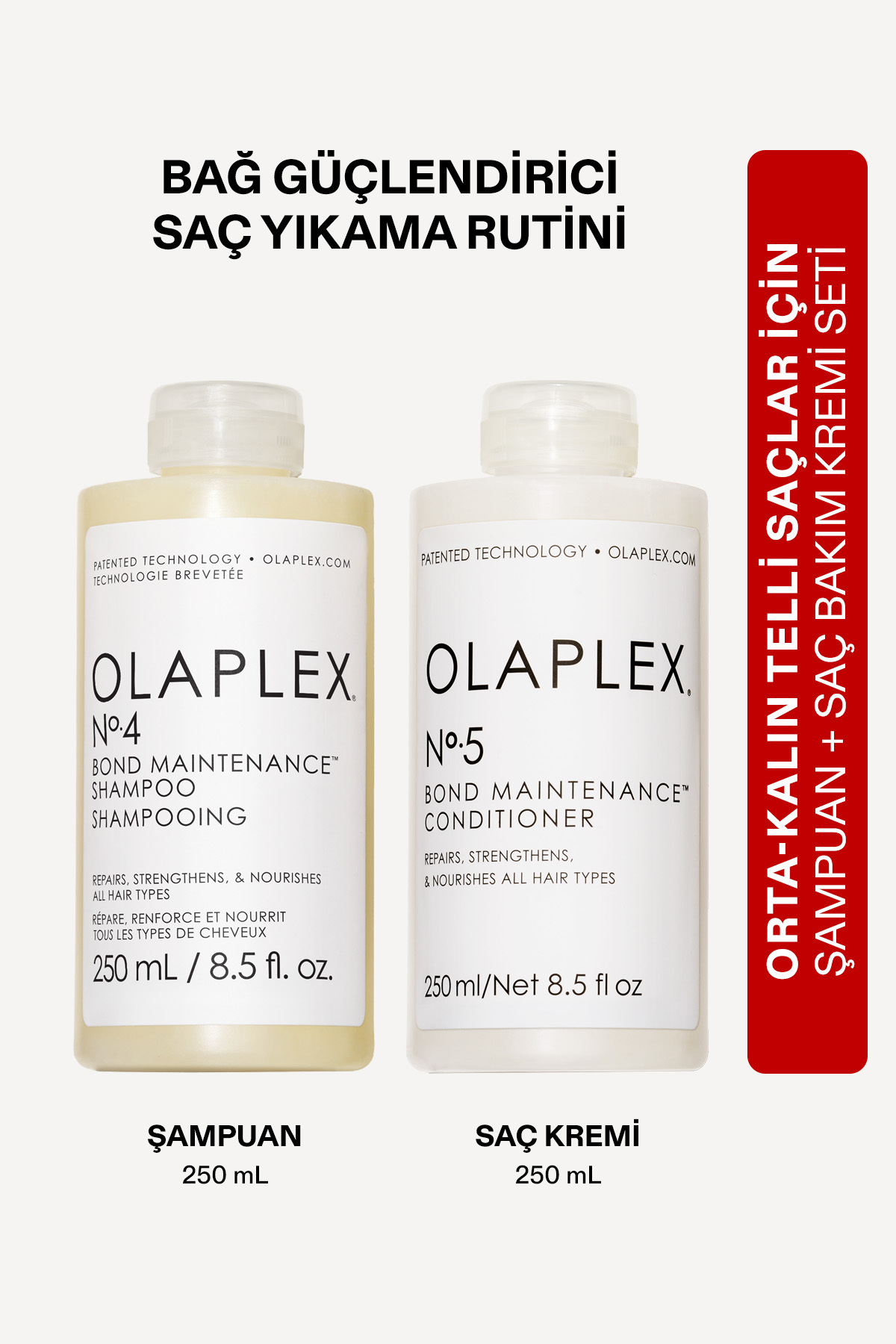 Olaplex Daily Cleanse & Condition - Saçları Temizleyen & Nemlendiren & Onaran Bağ Güçlendirici Set