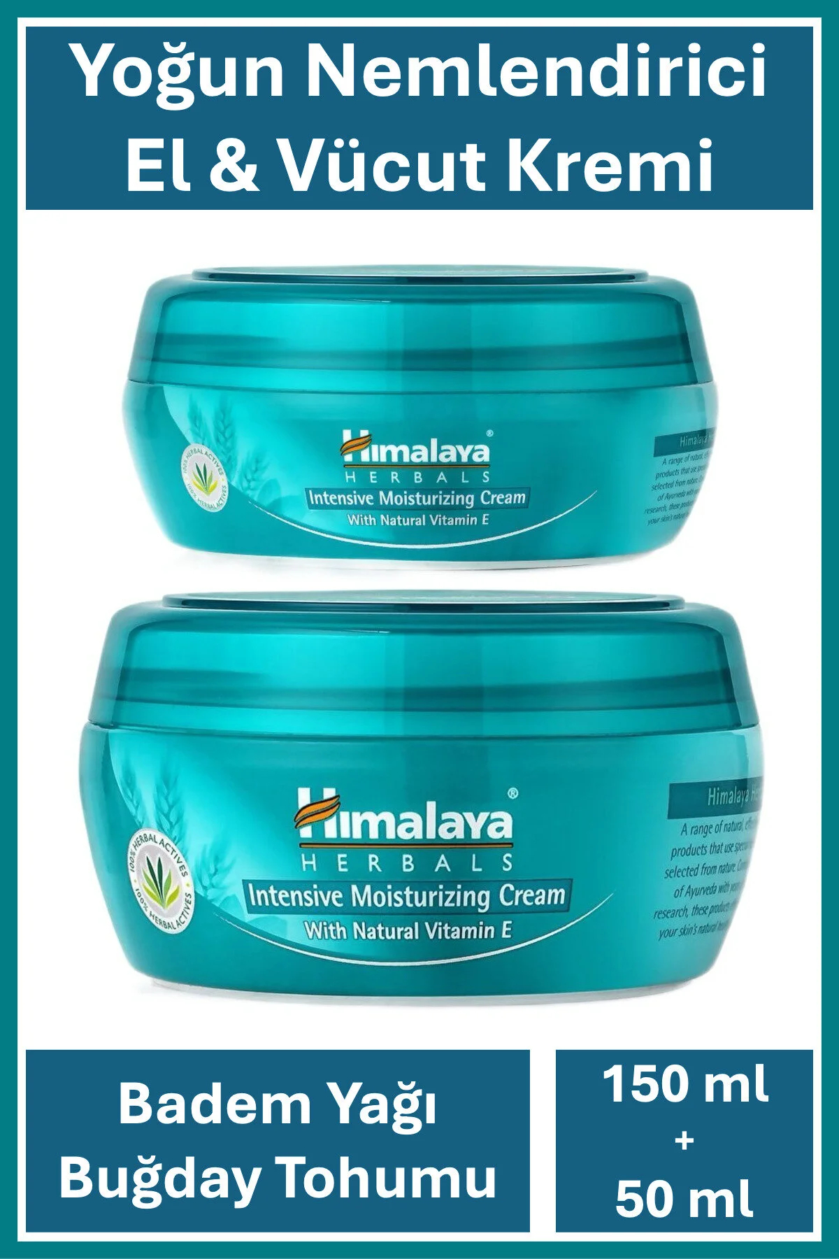 Himalaya Since 1930 Yoğun Nemlendirici El Ve Vücut Kremi, Badem Yağı, Buğday Tohumu, E Vitamini, Tüm Ciltler, 150+50 Ml