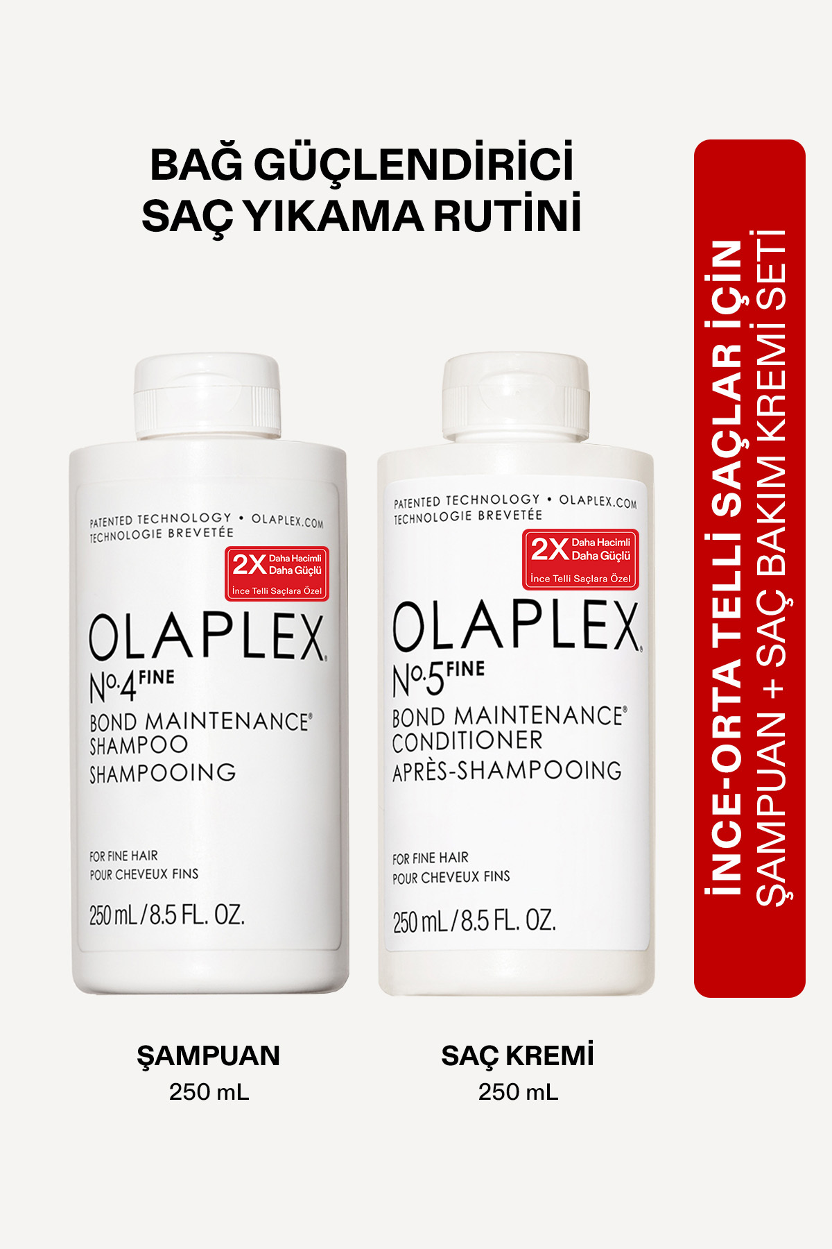 Olaplex Fine Bond Maintenance Cleanse & Condition Duo-İnce Telli Saçlar İçin Bağ Güçlendirici Şampuan & Saç