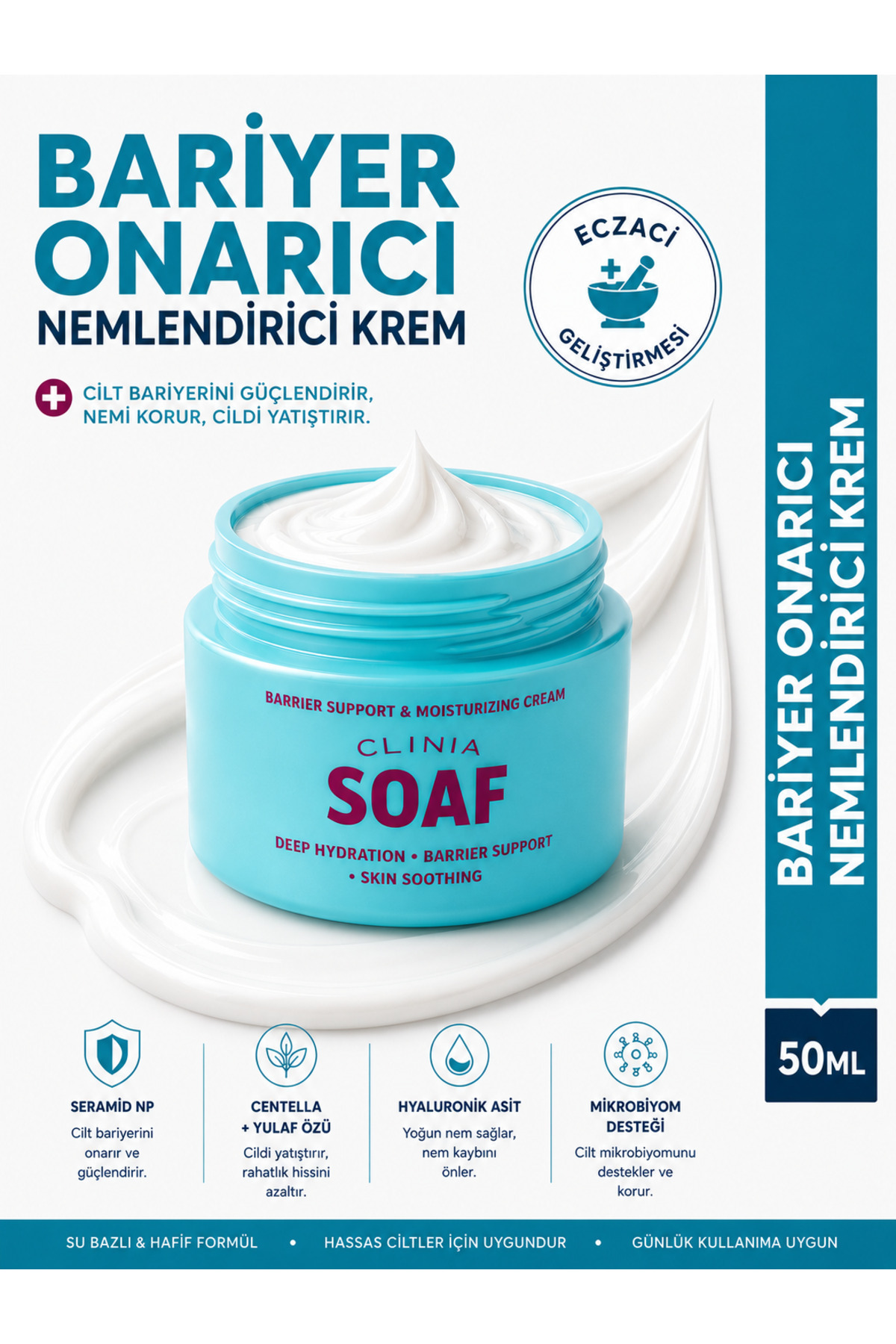 Clinia Soaf Bariyer Onarıcı Nemlendirici Krem