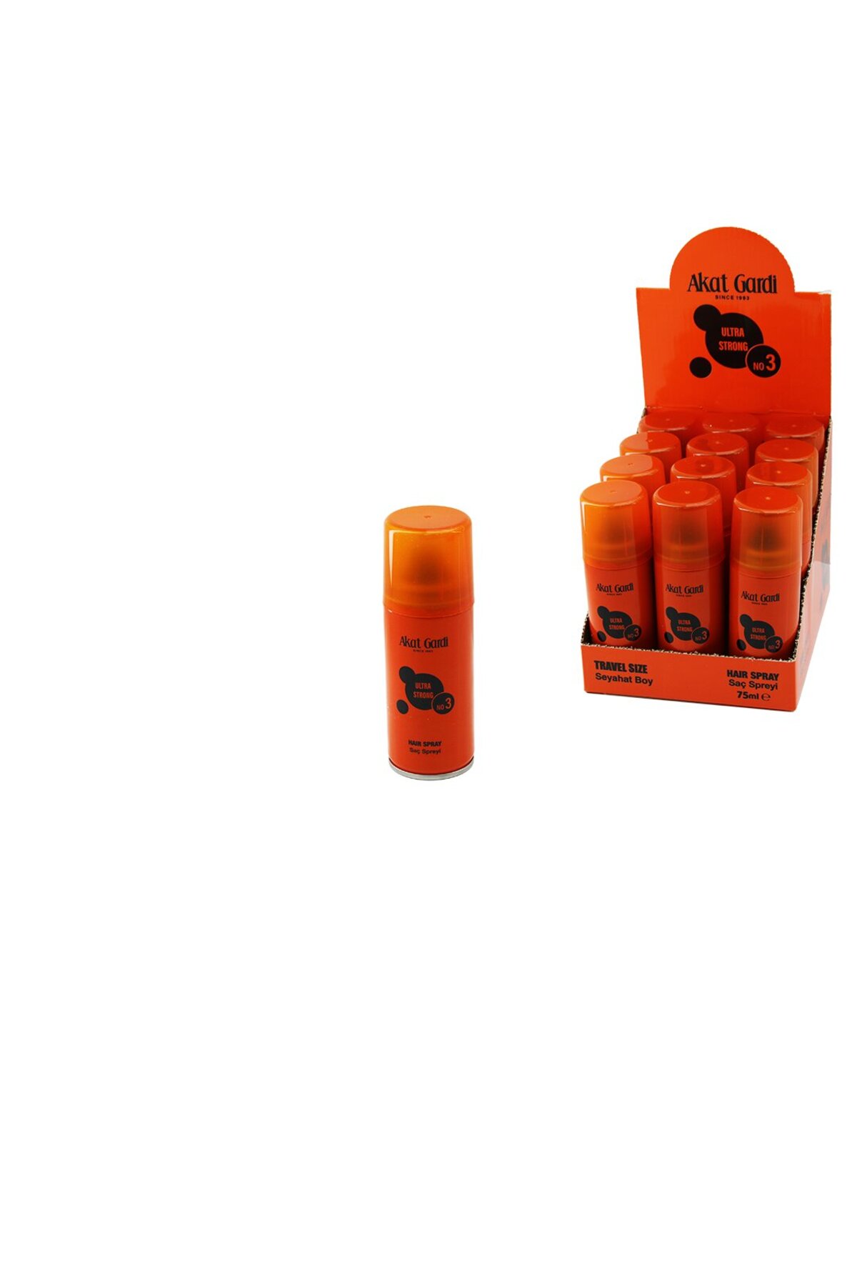 Greathings AKAT GARDİ SAÇ SPREYİ ( ULTRA STRONG & TURUNCU ) SAÇ SPREYİ ( 75ML ) ( NO:3 ) ( SEYAHAT BOY )
