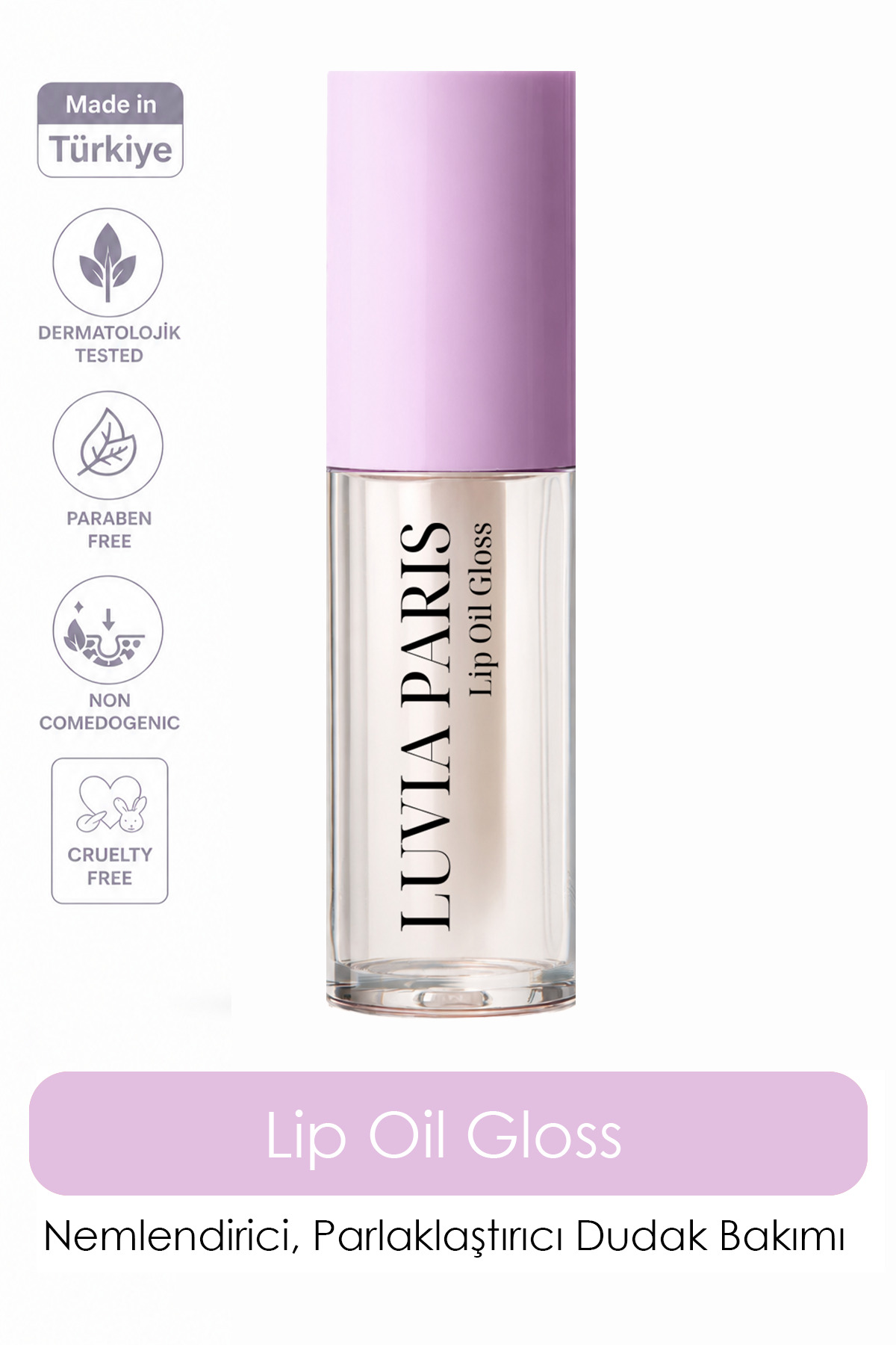 Luvia Paris Vanillia Lip Oil Gloss Nemlendirici , Parlaklaştırıcı & Dolgunlaştırıcı Simli Vanilyalı Dudak Yağı 5 ml