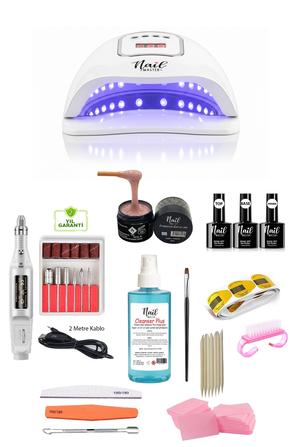 Nail Master Protez Tırnak Seti 150w Uv Lamba